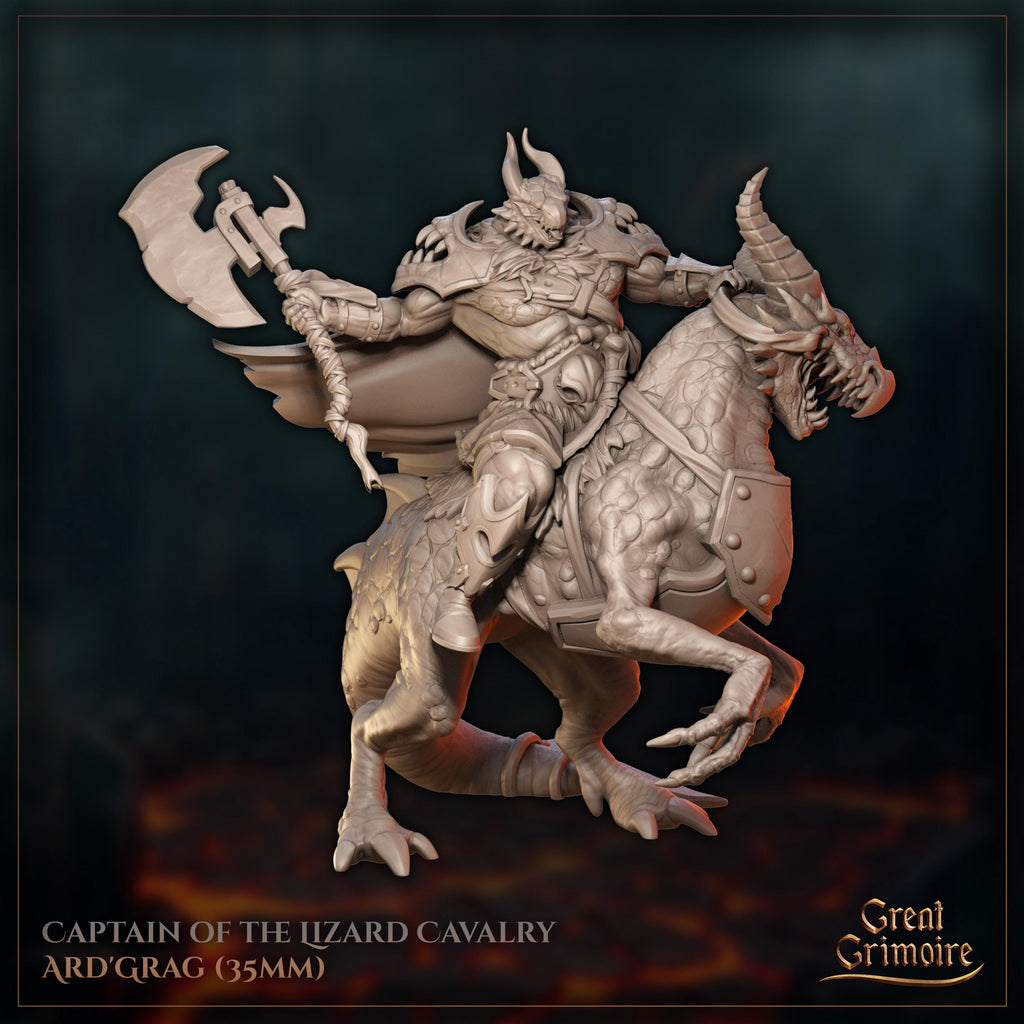 Captain of the Lizard Cavalry Ard'Grag - in 12k - by Great Grimoire