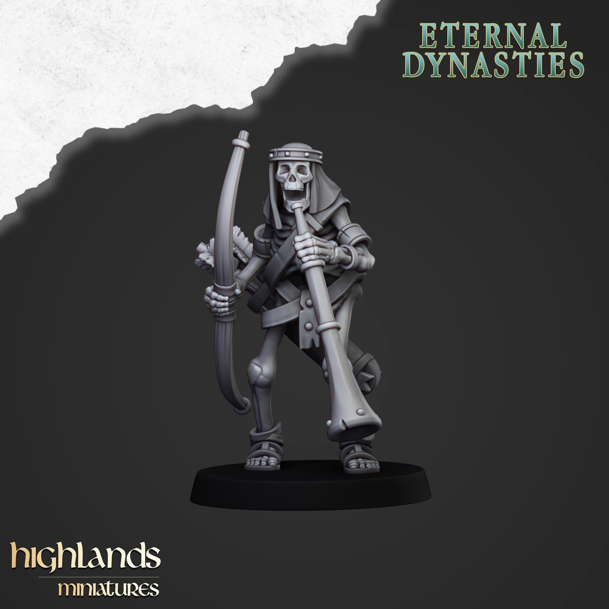 Ancient Skeletons with Bows - in 12k- by Highlands Miniatures