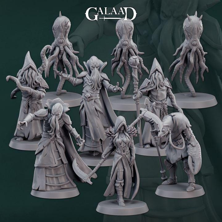 Cursed Cultists - 9 models - 12k resin - galaad