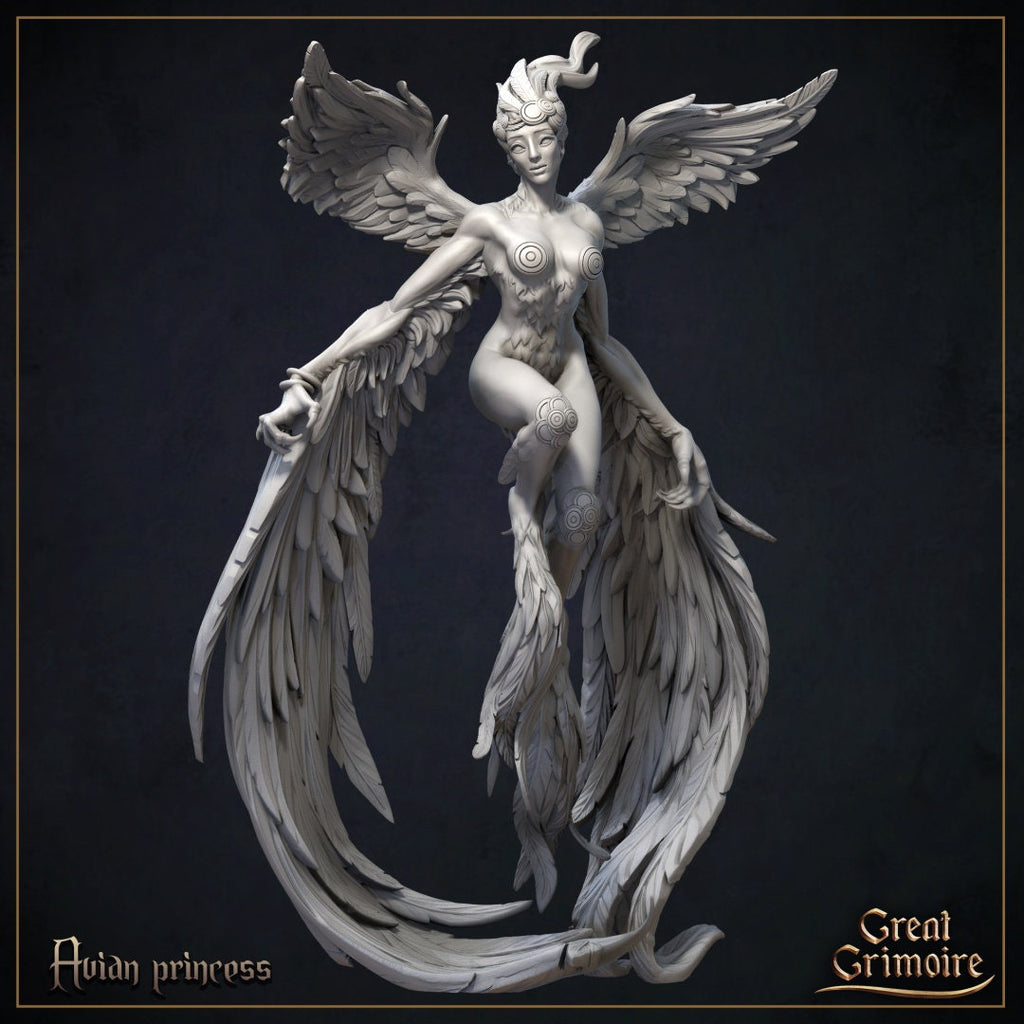 Avian Princess - 2 versions in 12k - by Great Grimoire