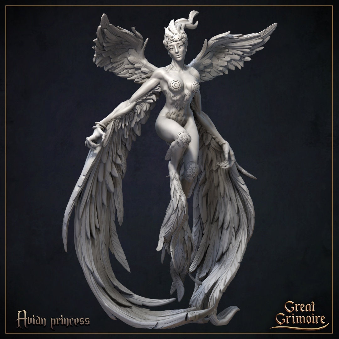 Avian Princess - 2 versions in 12k - by Great Grimoire