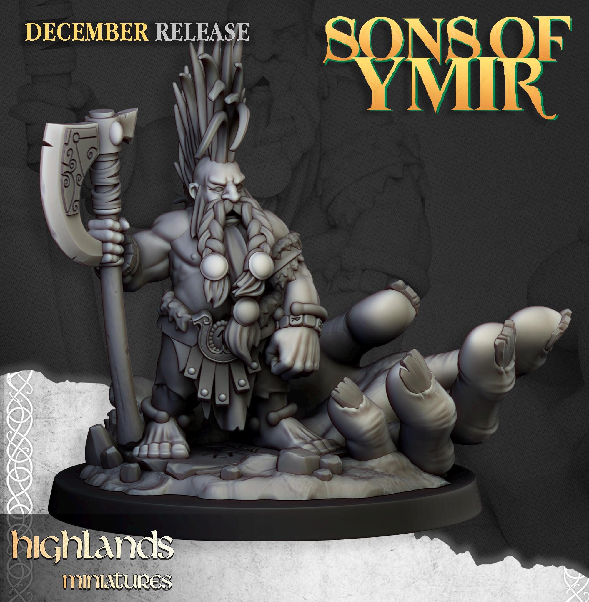 Dwarf Giantseeker  - in 12k- by Highlands Miniatures