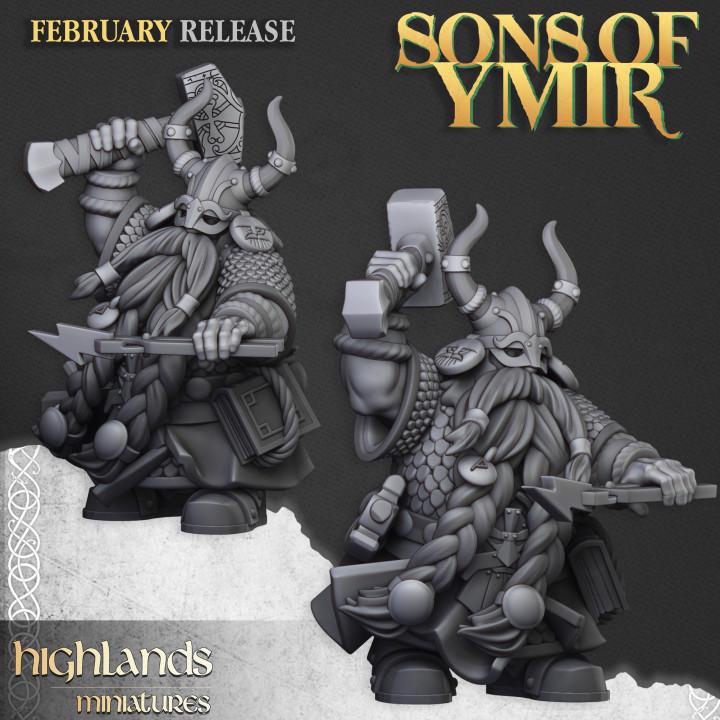 Ancient Dwarf Forge and Great Dwarf Runemaster - in 12k- by Highlands Miniatures