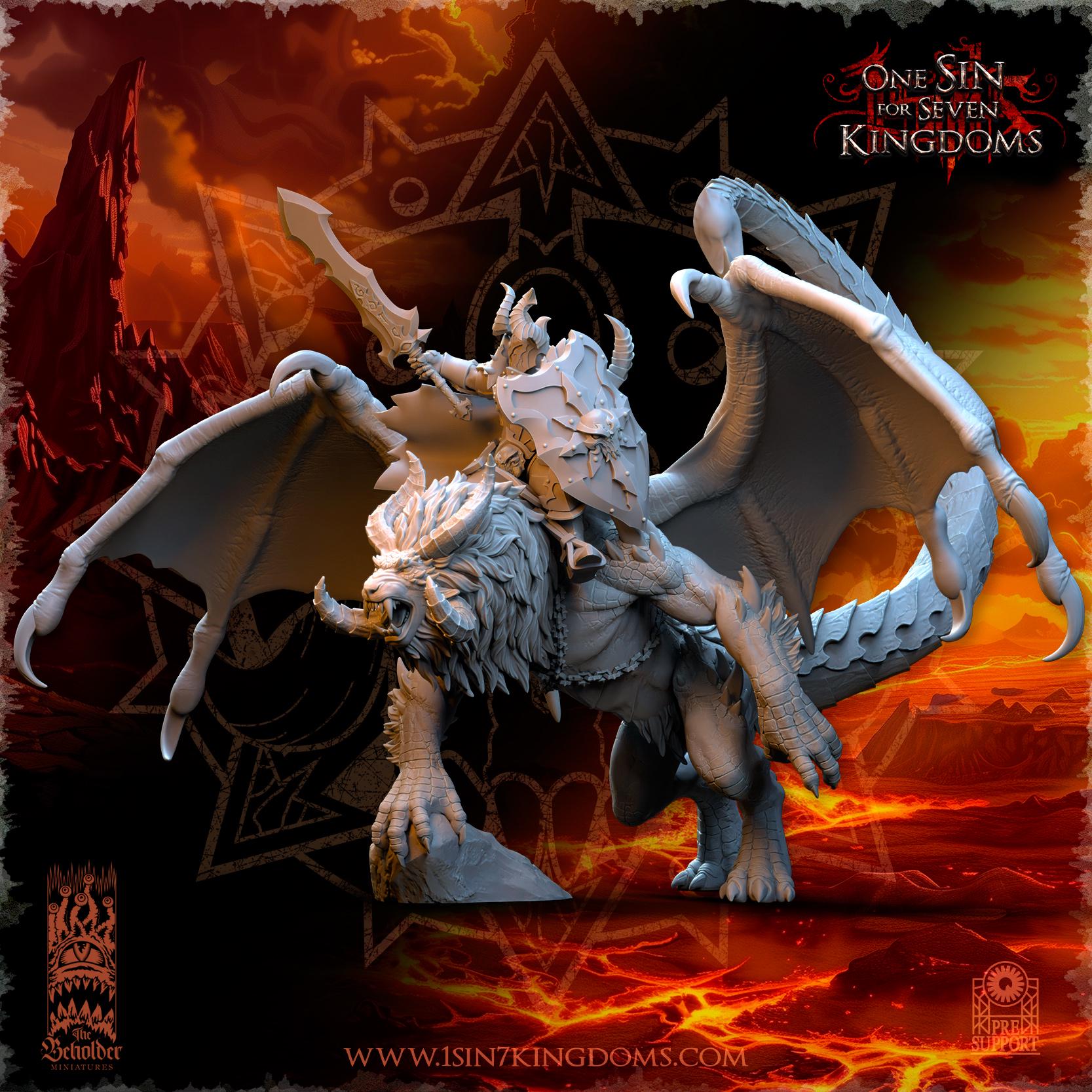 Vrolok on Manticore - in 12k- by TheBeholderMiniatures