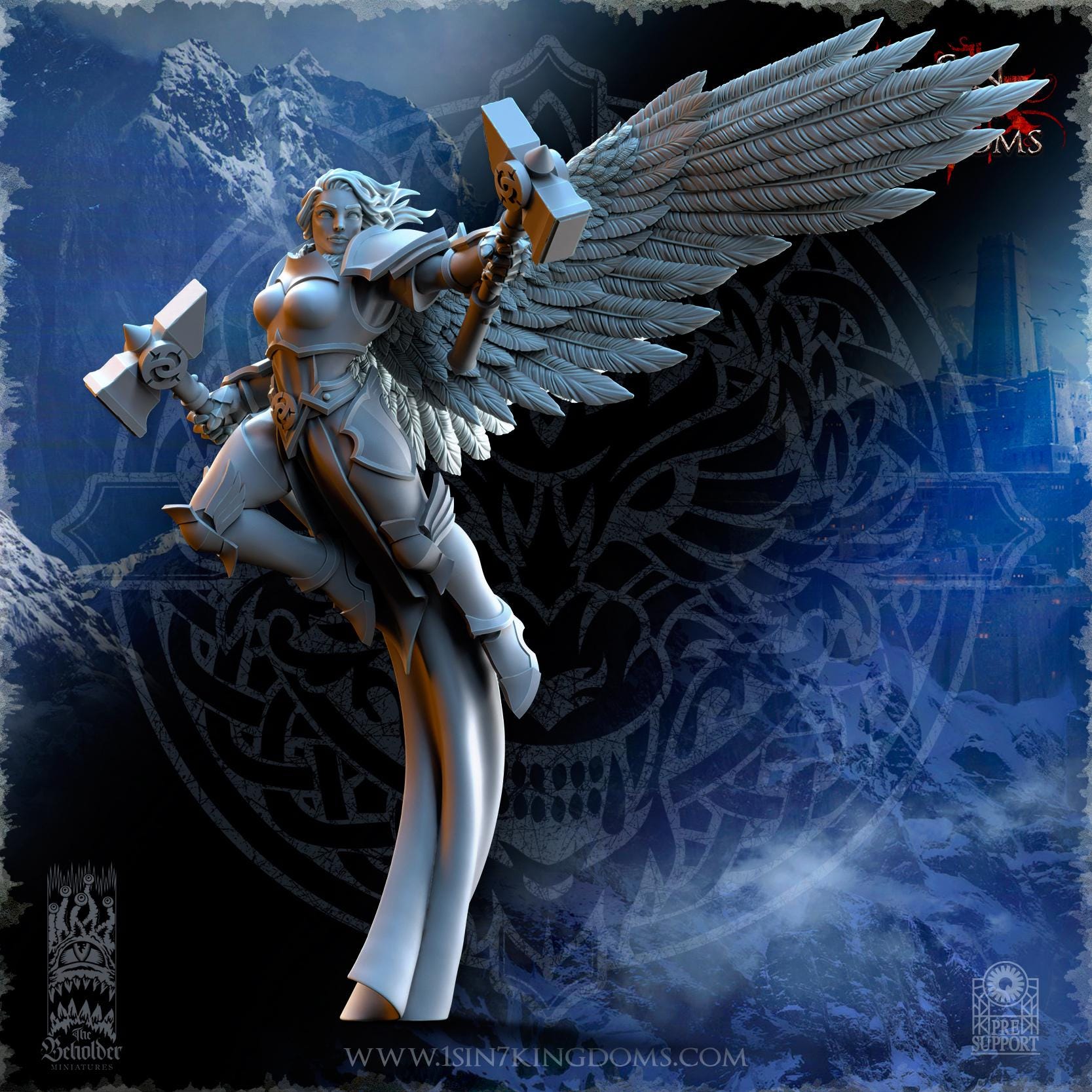 Stormwolves Valkyries Two Hammers - in 12k- by TheBeholderMiniatures