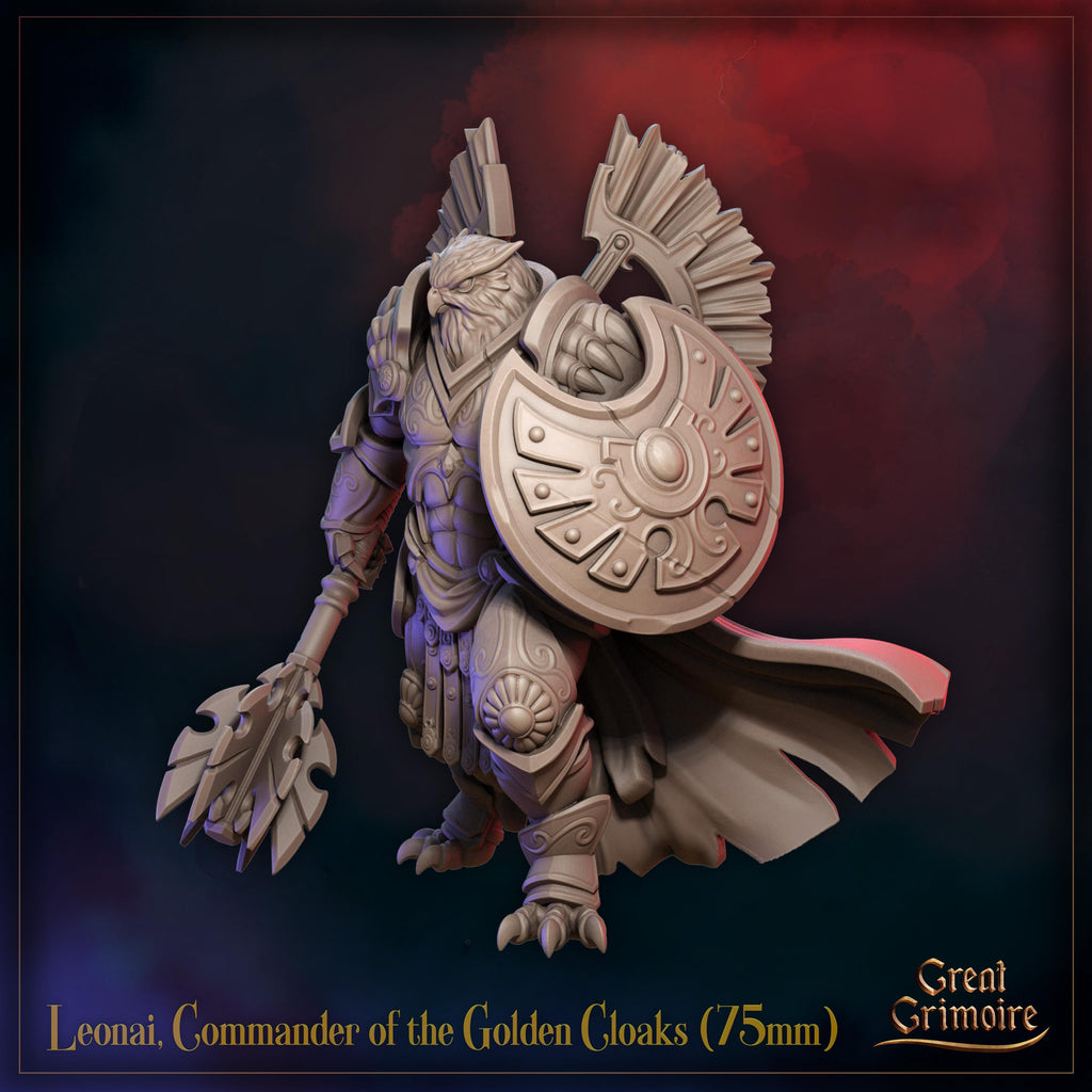 Leonai, Commander of the Golden Cloaks  - in 12k - by Great Grimoire