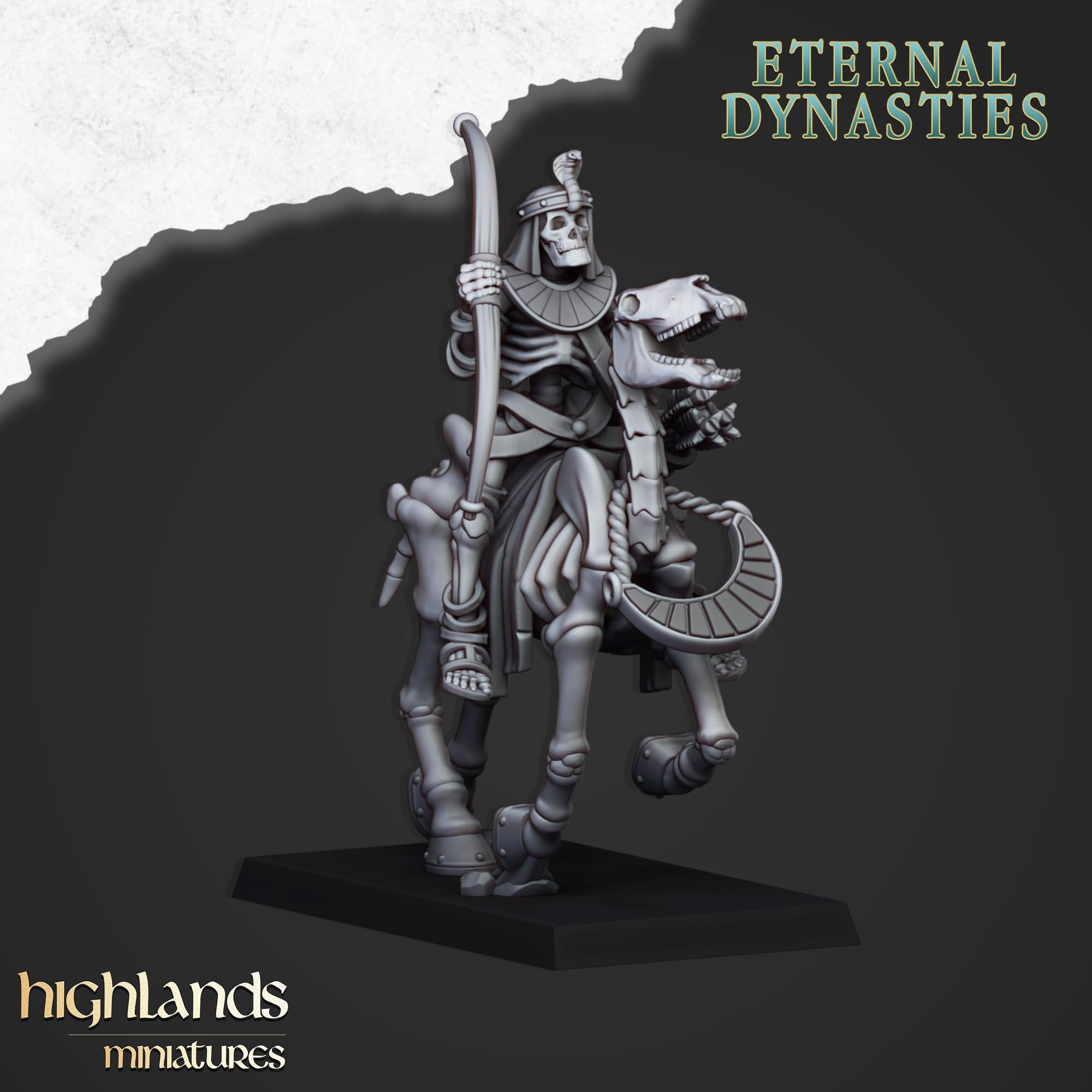 Ancient Skeletal Cavalry with Spears and Bows - in 12k- by Highlands Miniatures