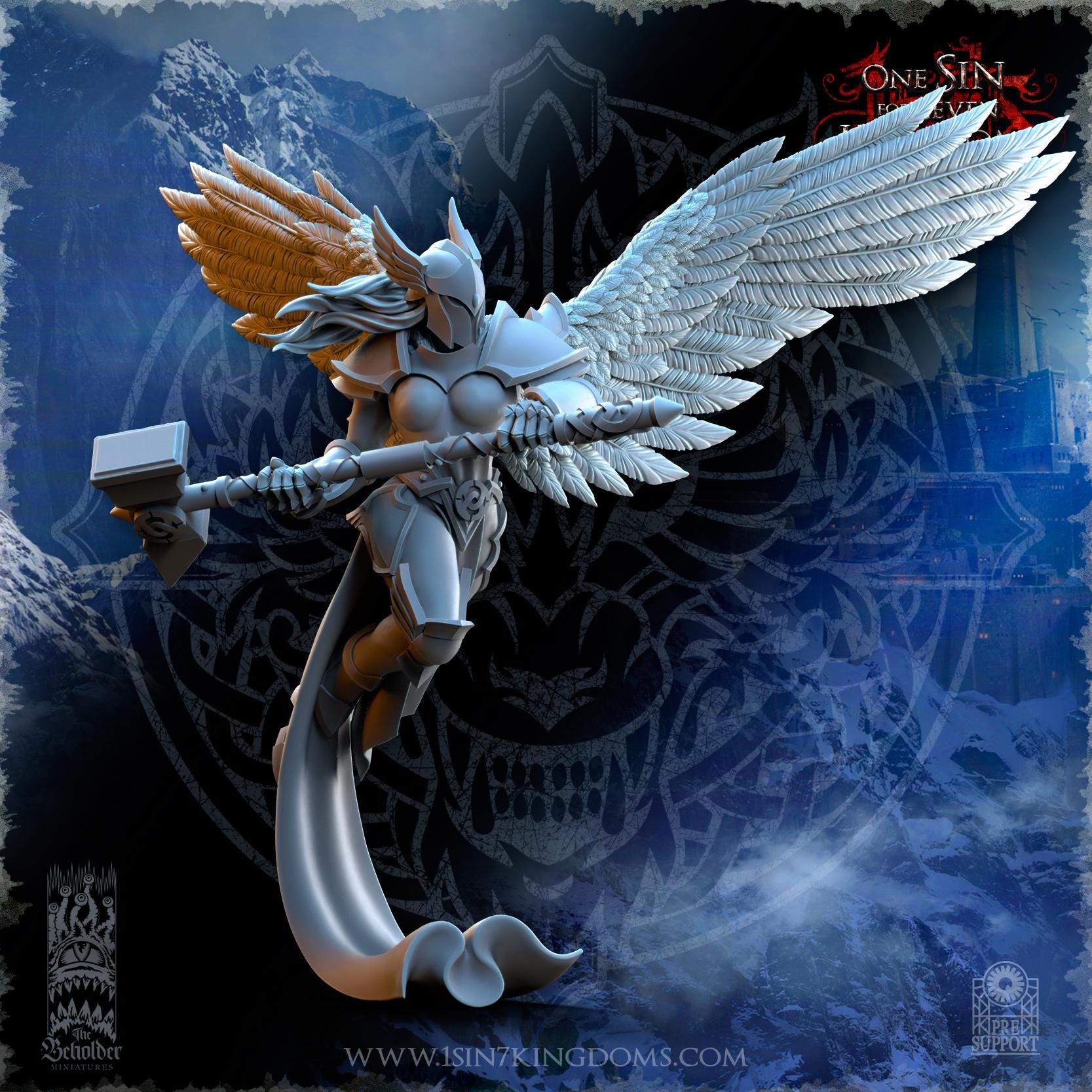 Stormwolves Valkyries Two Handed Hammer - in 12k- by TheBeholderMiniatures