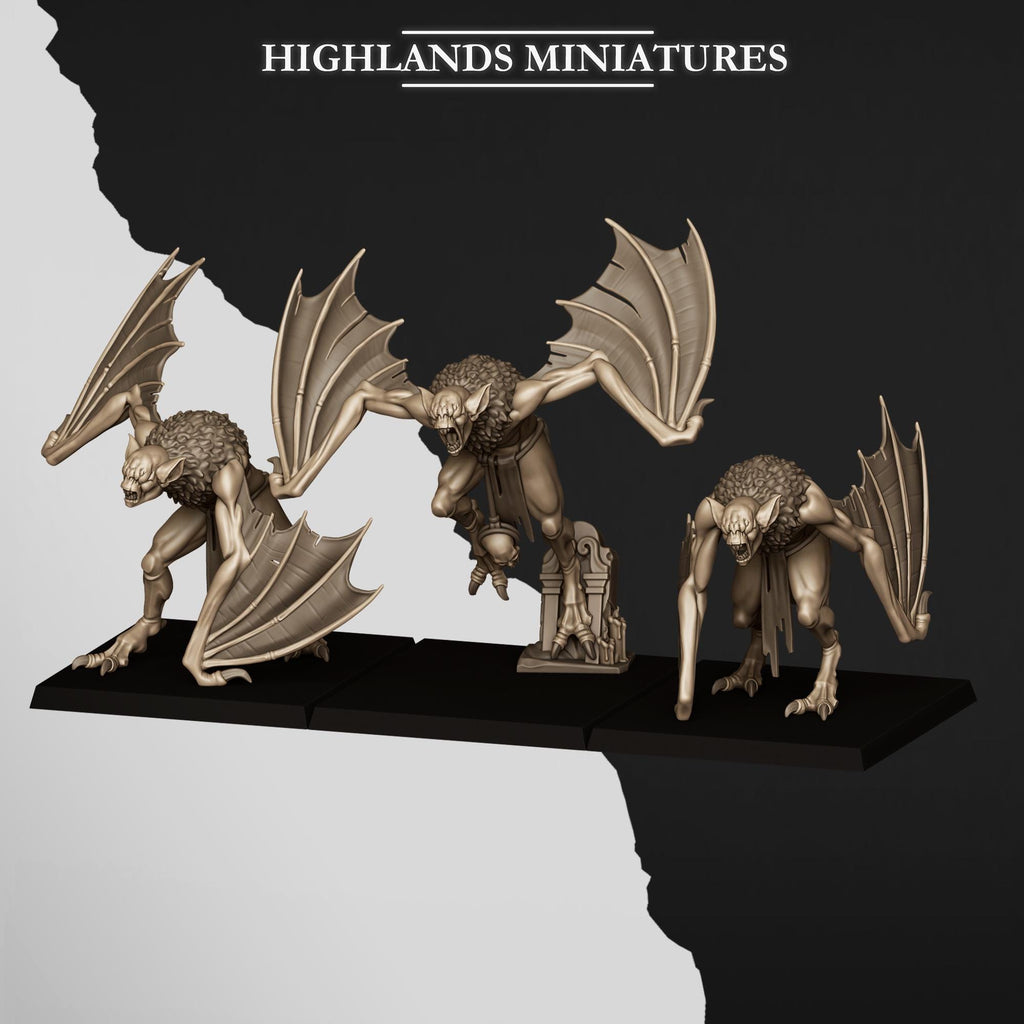 Crypt Bats - in 12k- by Highlands Miniatures