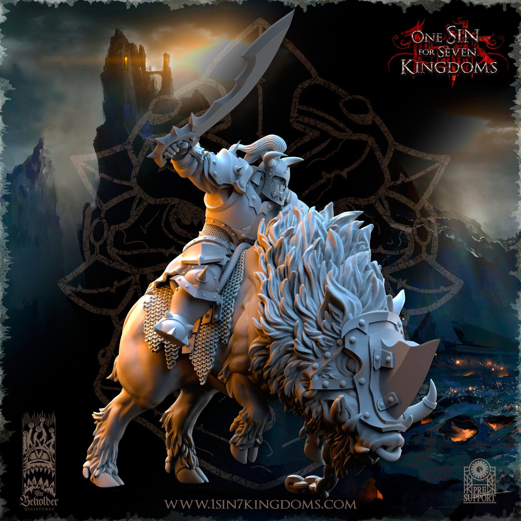 Nestah Orcs Beast Boars Riders - in 12k TheBeholderMiniatures