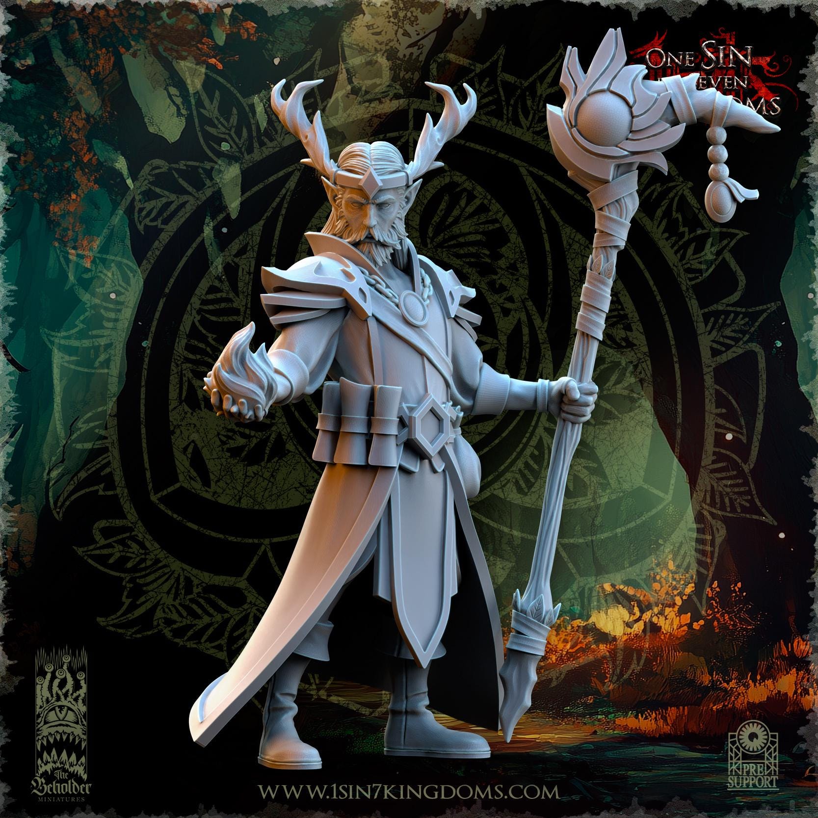 Findlas, Keeper of the Woods - in 12k- by Beholder TheBeholderMiniatures