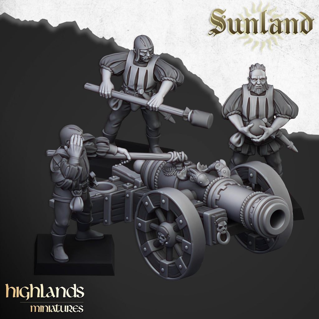 Sunland Great Cannon - in 12k- by Highlands Miniatures