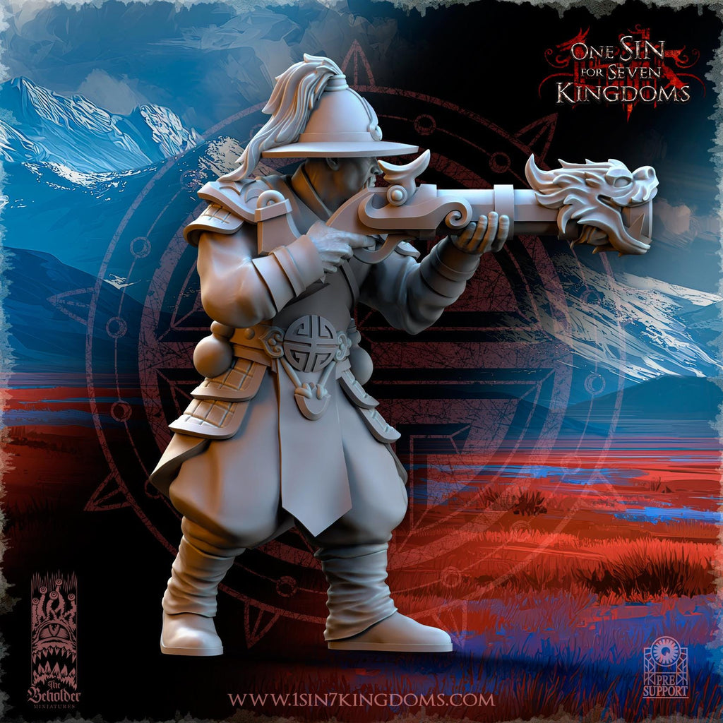 Astarii Dynasty Imperial Gunners - in 12k- by TheBeholderMiniatures