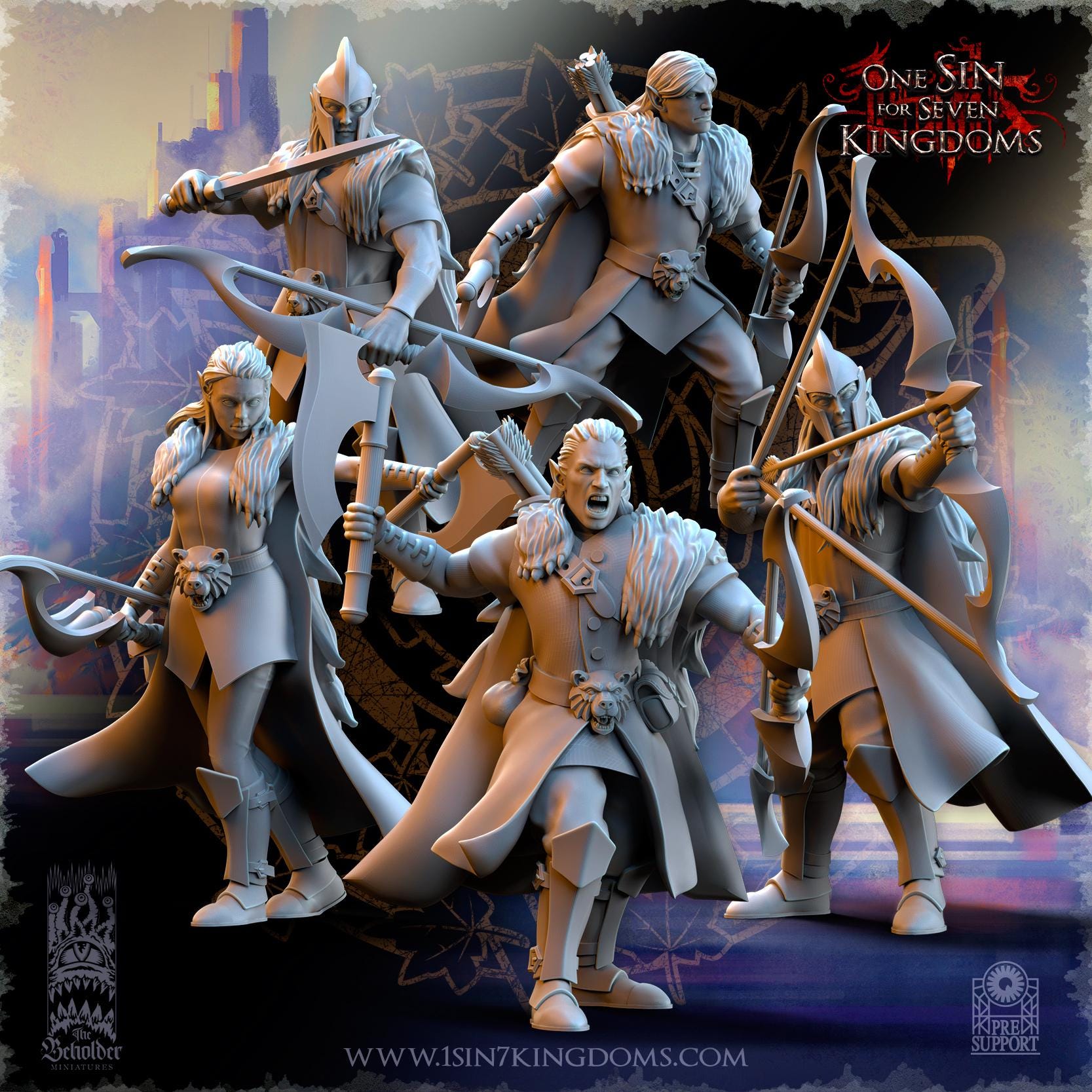 Silvermoor Elves Woodmen - in 12k- by TheBeholderMiniatures