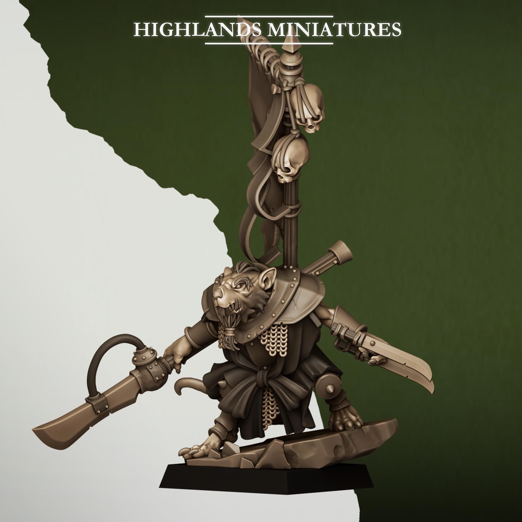 Sewer Vermin Warlord - in 12k- by Highlands Miniatures