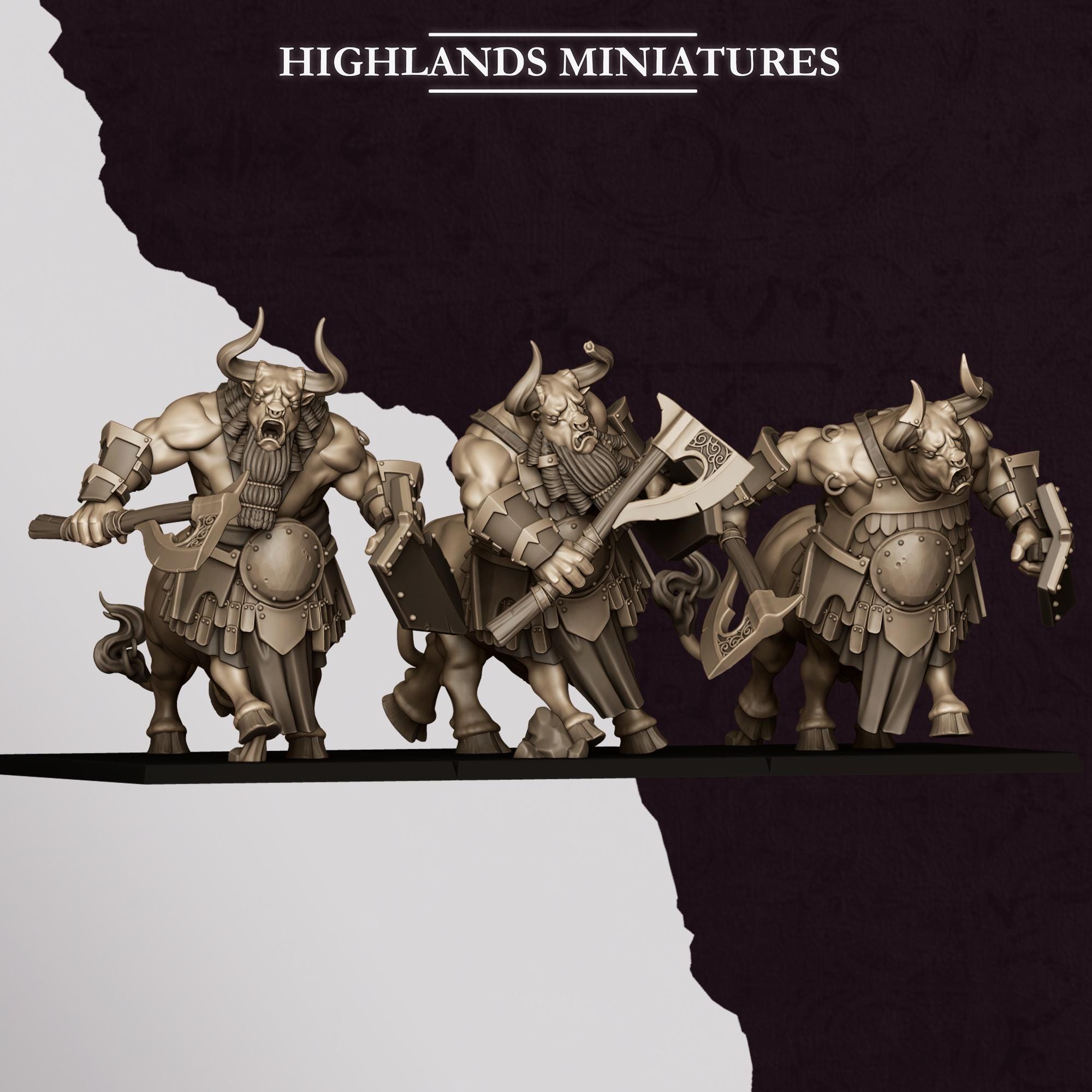 Marduk Minotaurs  - in 12k- by Highlands Miniatures