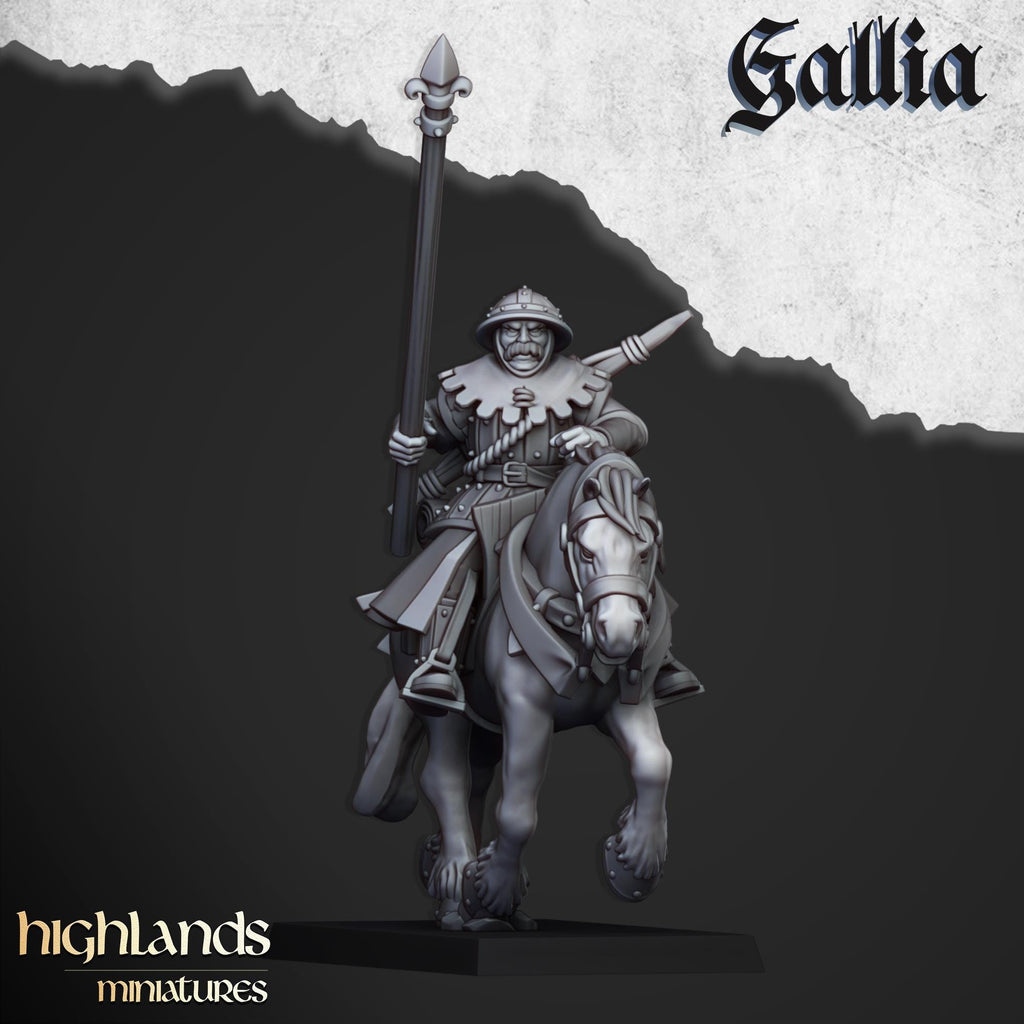 Mounted Men at Arms - in 12k- by Highlands Miniatures