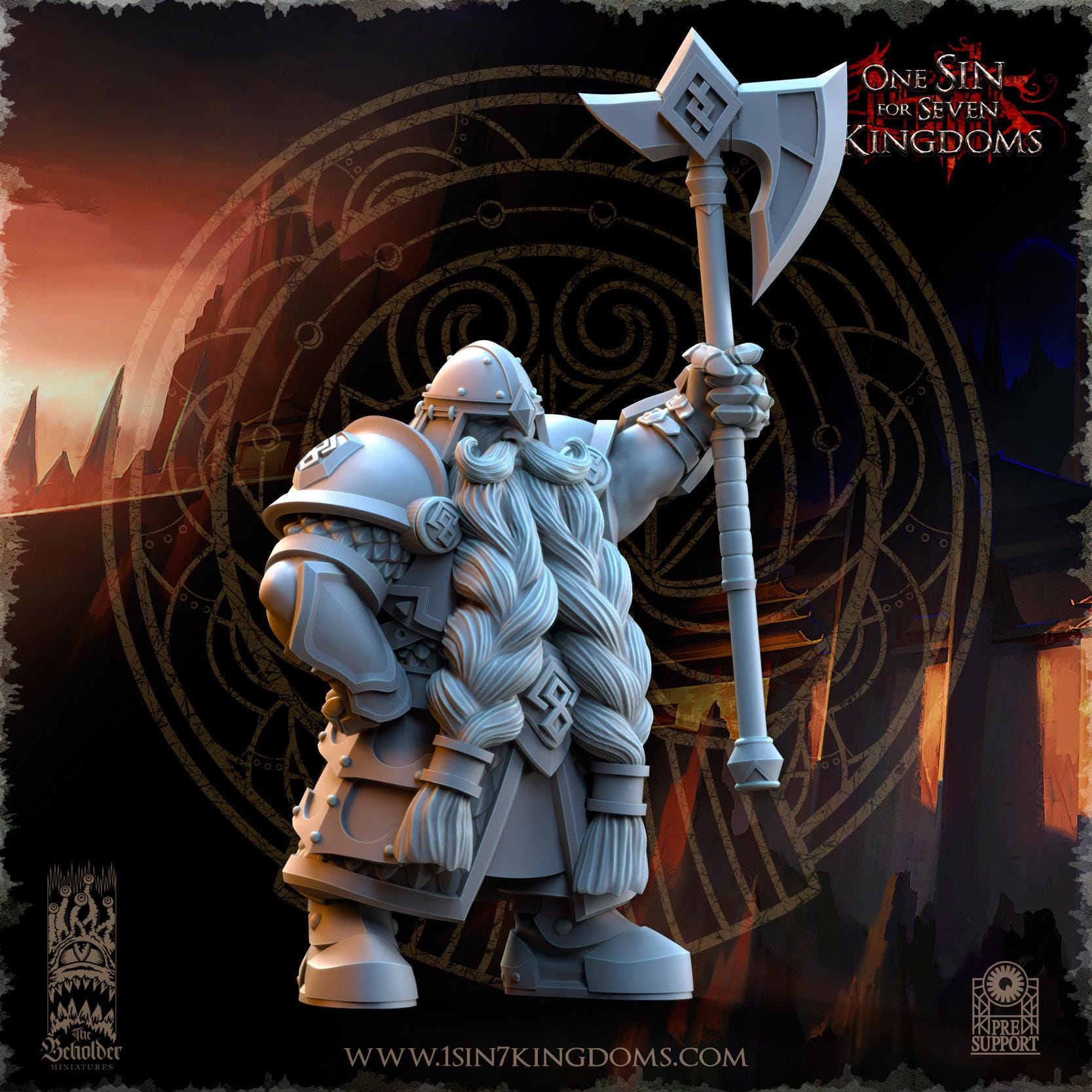 Dwarven Kingdoms Legion of the Ancient Warriors - in 12k  by TheBeholderMiniatures