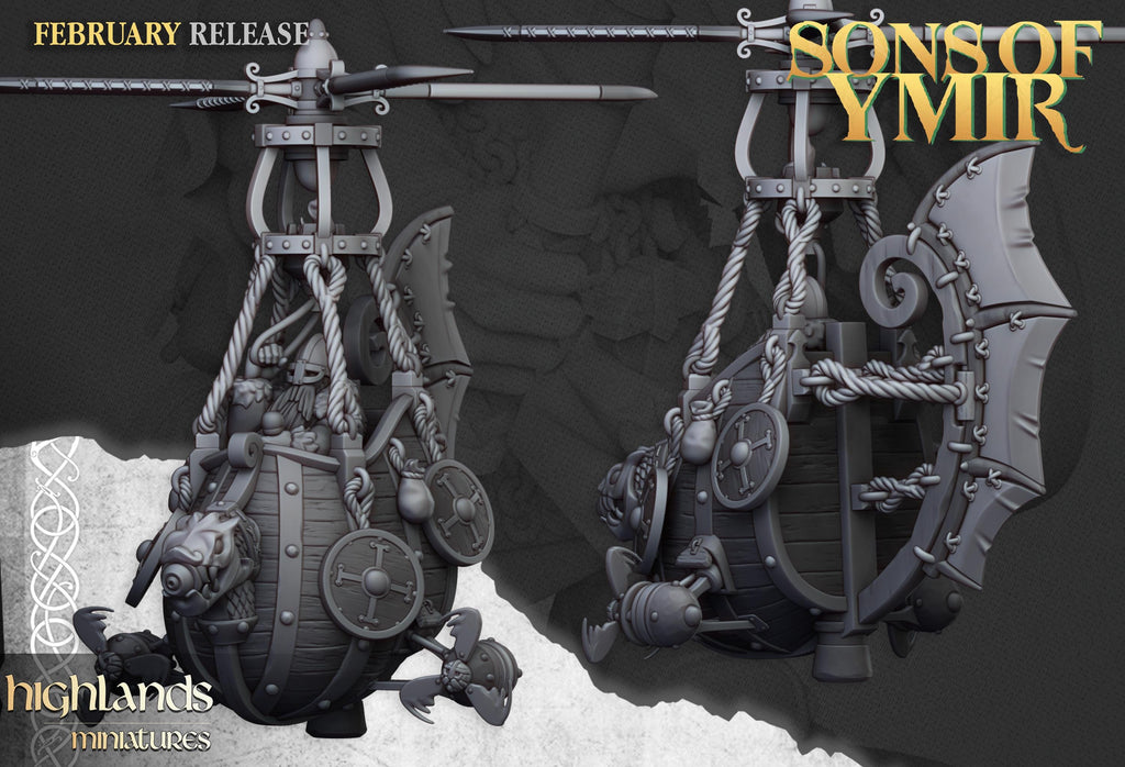 Dwarf Flying Machine - in 12k- by Highlands Miniatures