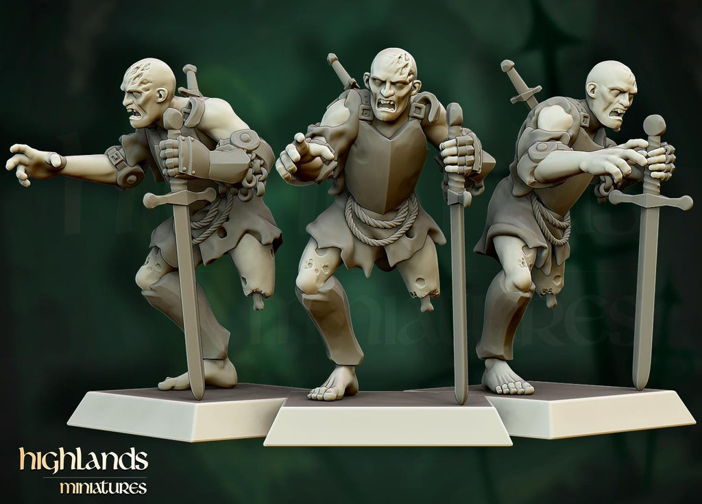 Zombie Warriors  - in 12k- by Highlands Miniatures
