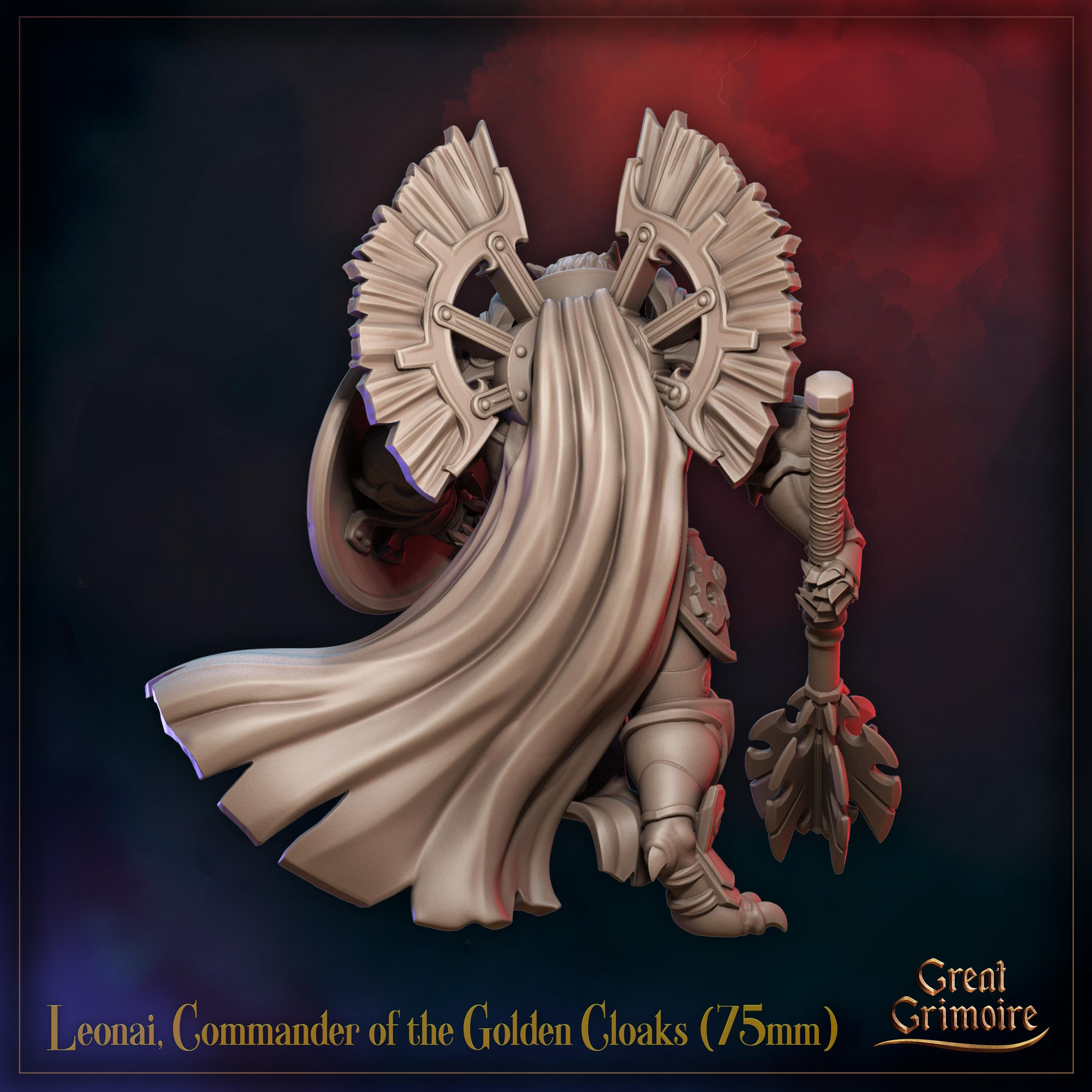 Leonai, Commander of the Golden Cloaks  - in 12k - by Great Grimoire