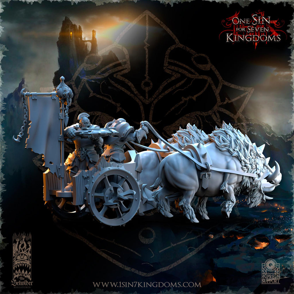 Nestah Orcs Beast Chariots  - in 12k- by TheBeholderMiniatures