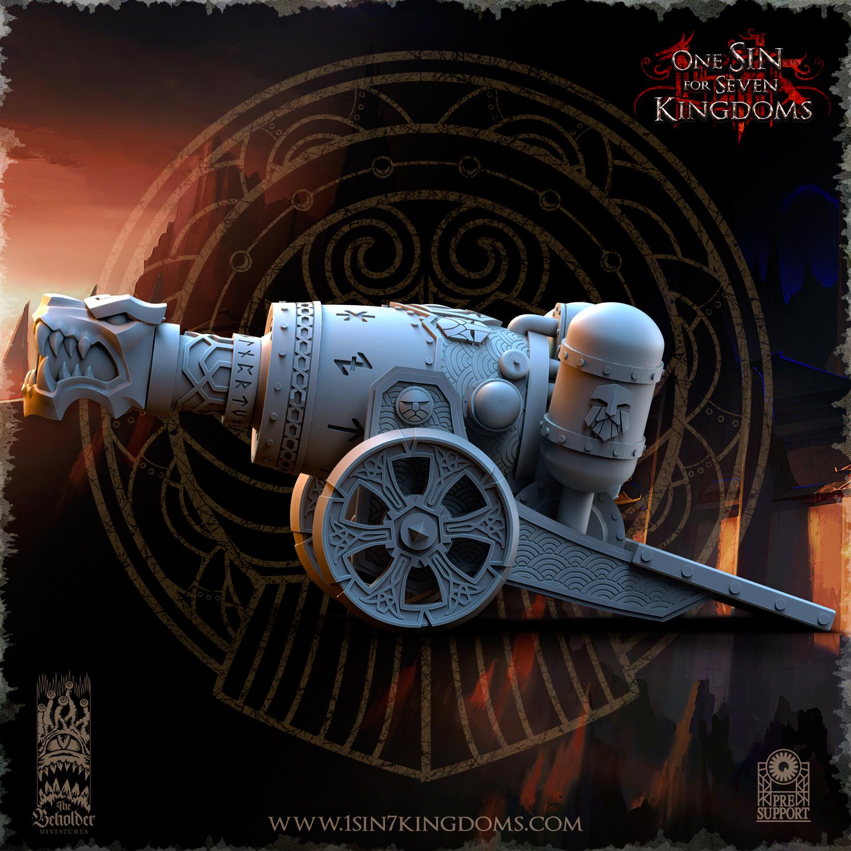 Dwarven Kingdoms Flamebreath Cannon - in 12k- by TheBeholderMiniatures