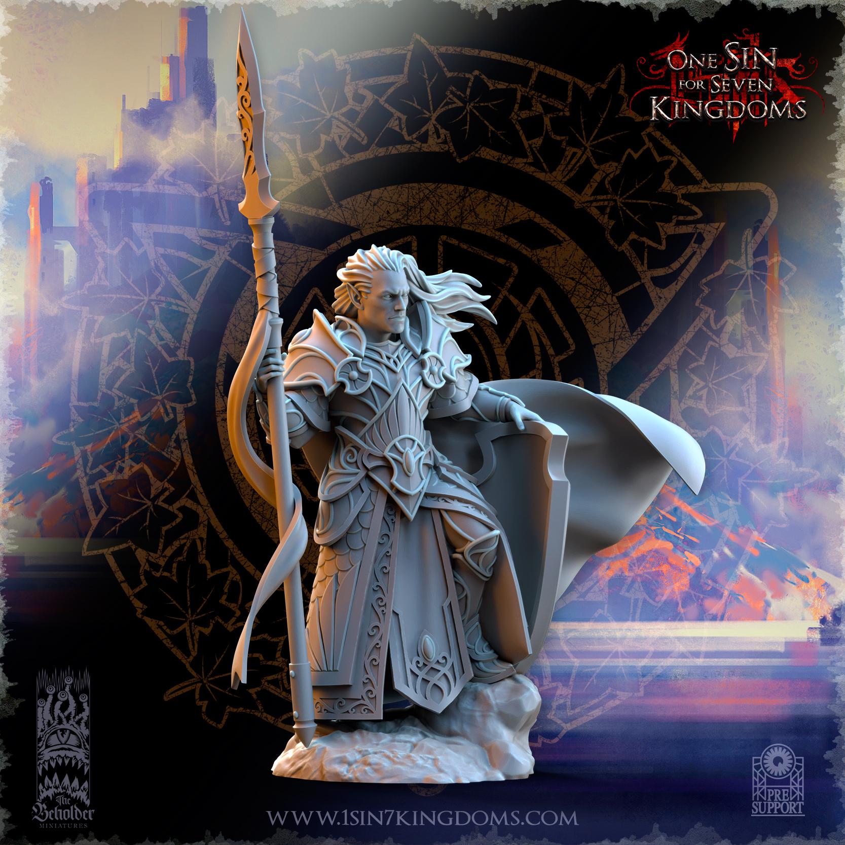 Polomhir, Silvermoor Elves Commander - in 12k- by TheBeholderMiniatures