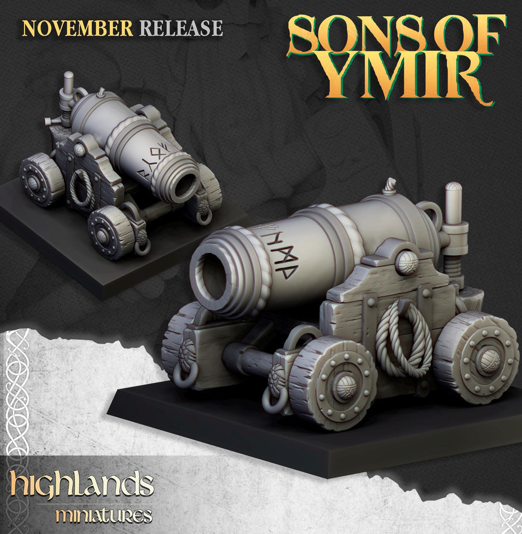 Dwarf Artillery Set - in 12k- by Highlands Miniatures
