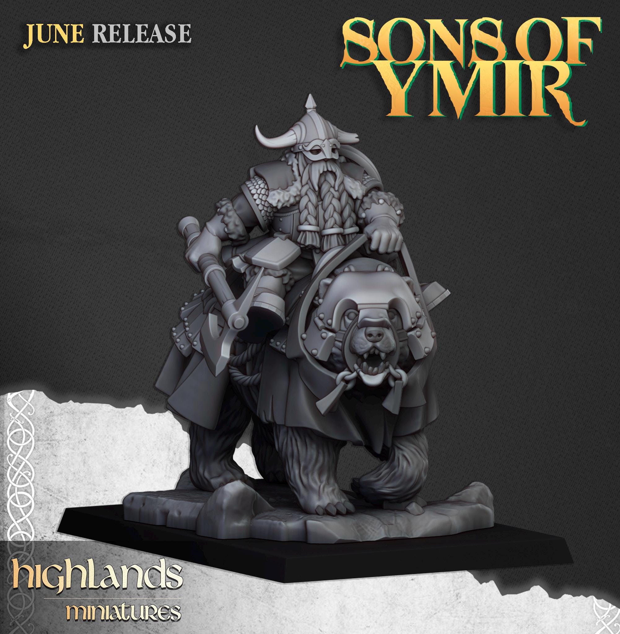 Heavy Dwarf Cavalry  - in 12k- by Highlands Miniatures
