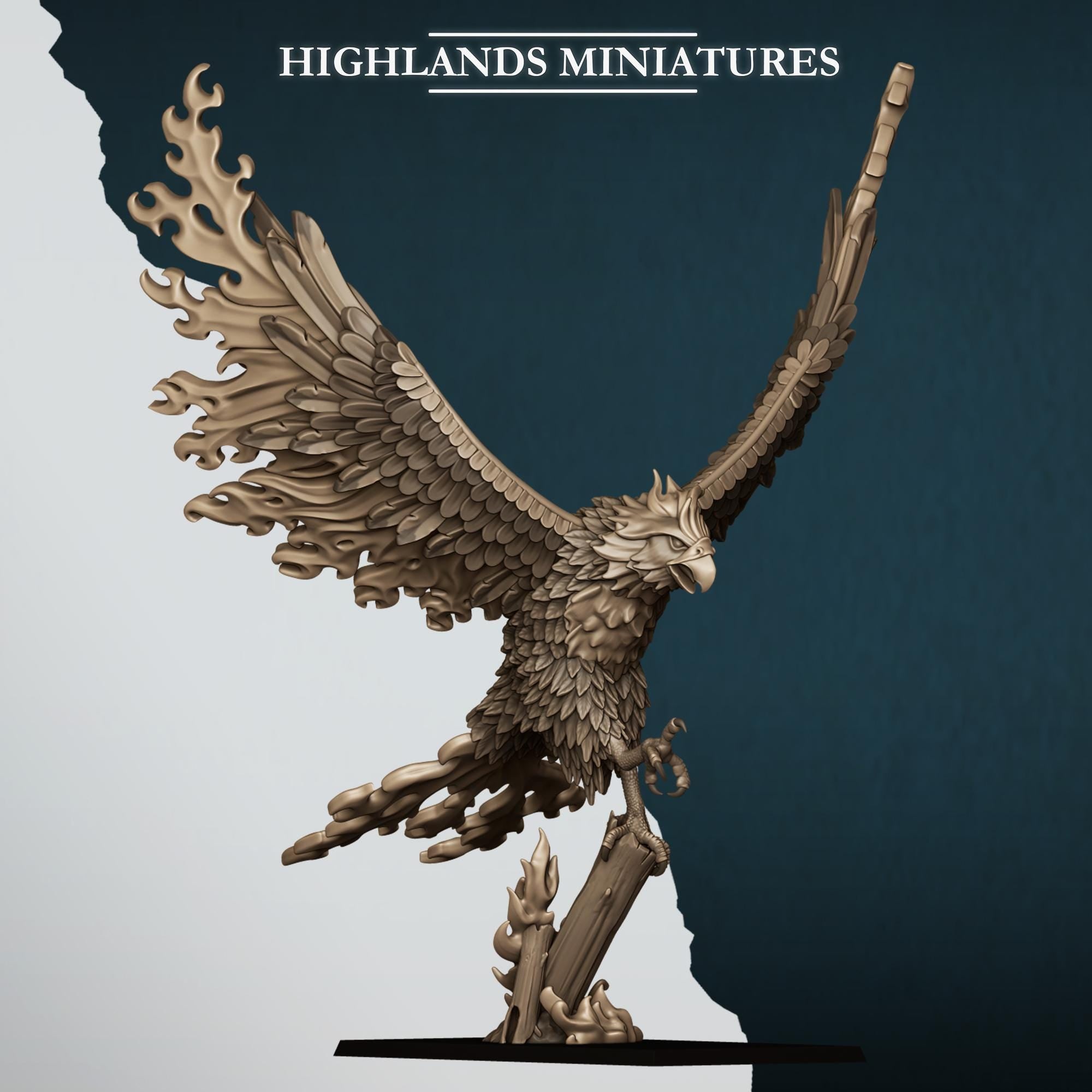 Fire and Ice Phoenix  - in 12k- by Highlands Miniatures