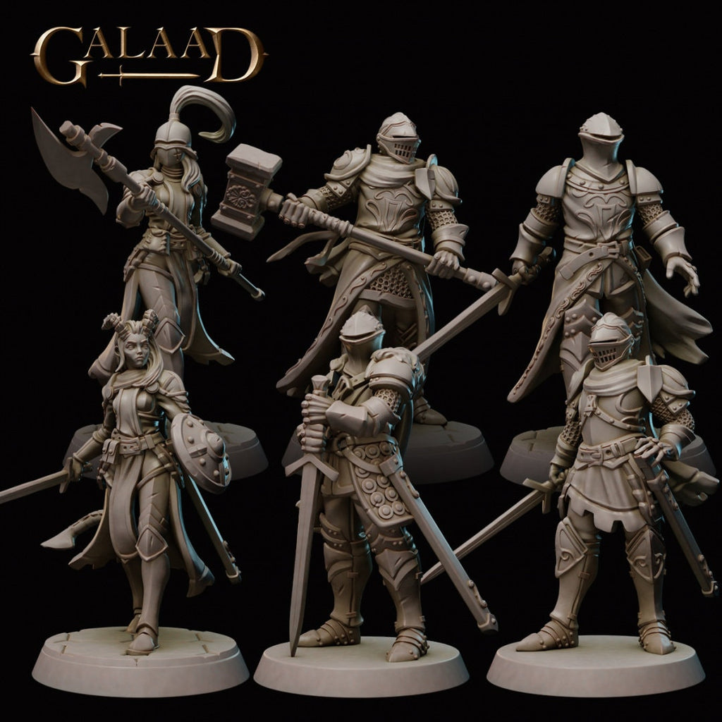 6 Model Pack - Knight Warband - in 8k - by Galaad
