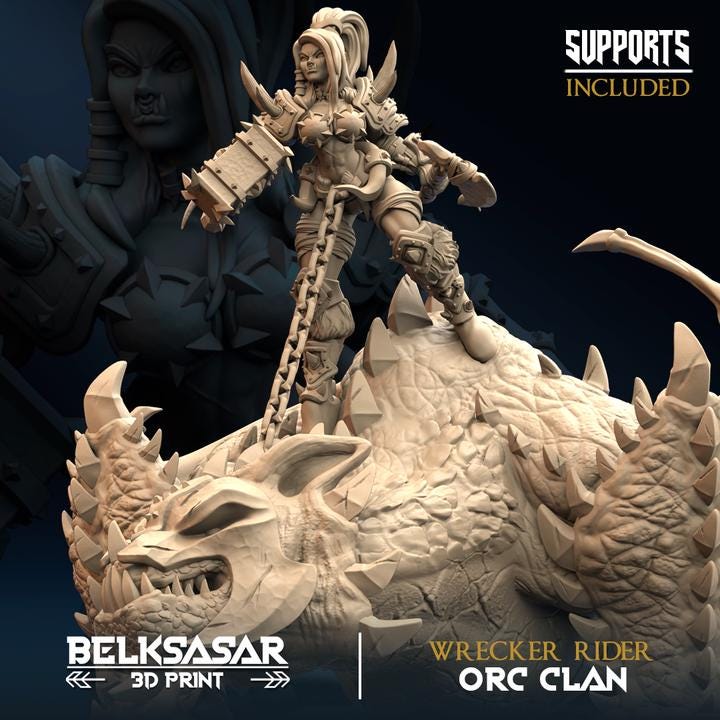 Dragon and Orc - wrecker rider - in 12k by Belksasar