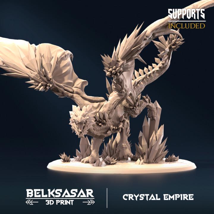 Crystal dragon  - in 12k by Belksasar