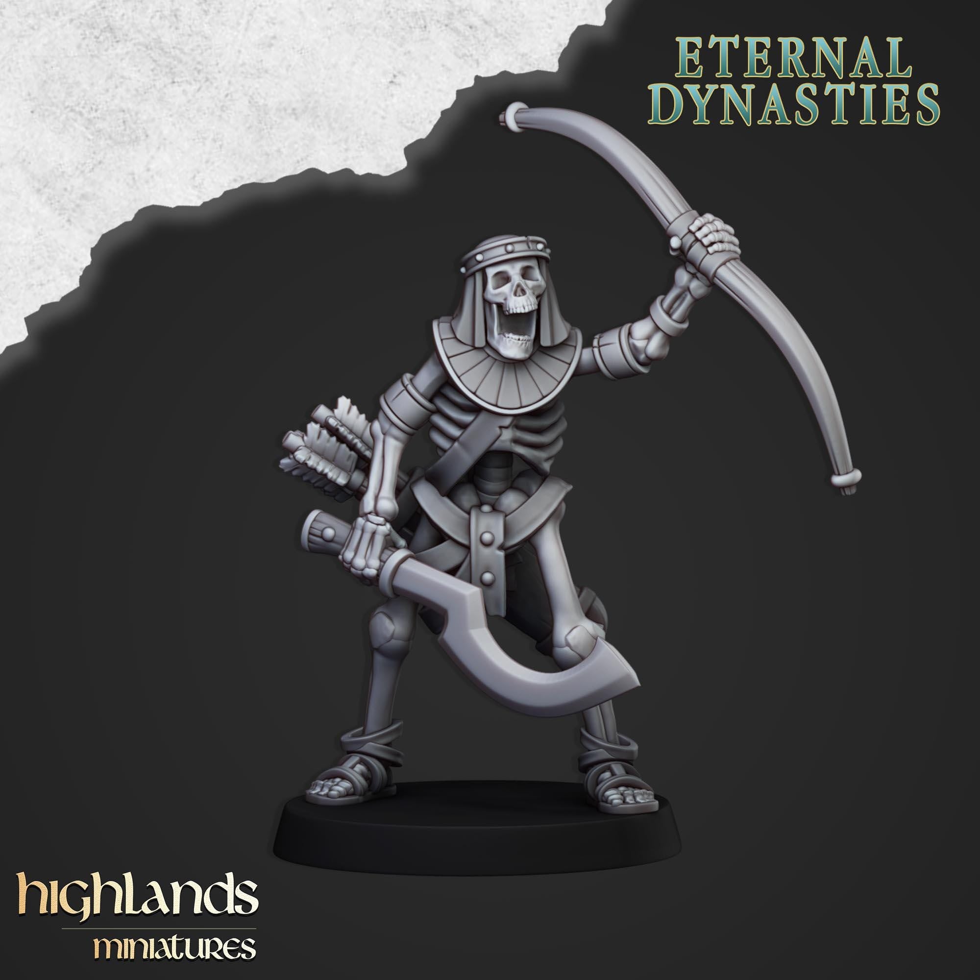 Ancient Skeletons with Bows - in 12k- by Highlands Miniatures