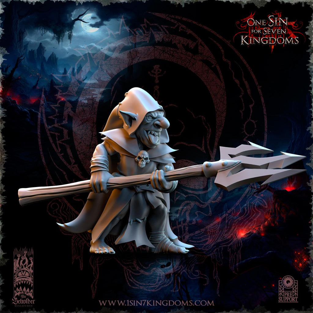 The Black Horde Goblins Kavehorrors Whisperers -12 models - in 12k- by TheBeholderMiniatures