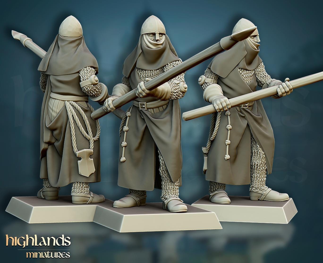 Crusaders Core Unit - in 12k- by Highlands Miniatures