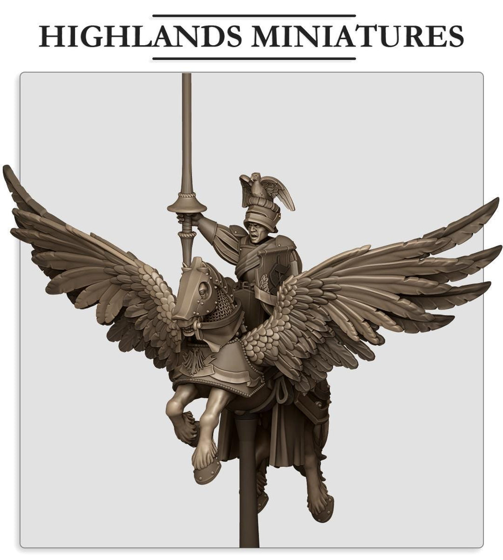 Sunland General on Pegasus - in 12k- by Highlands Miniatures