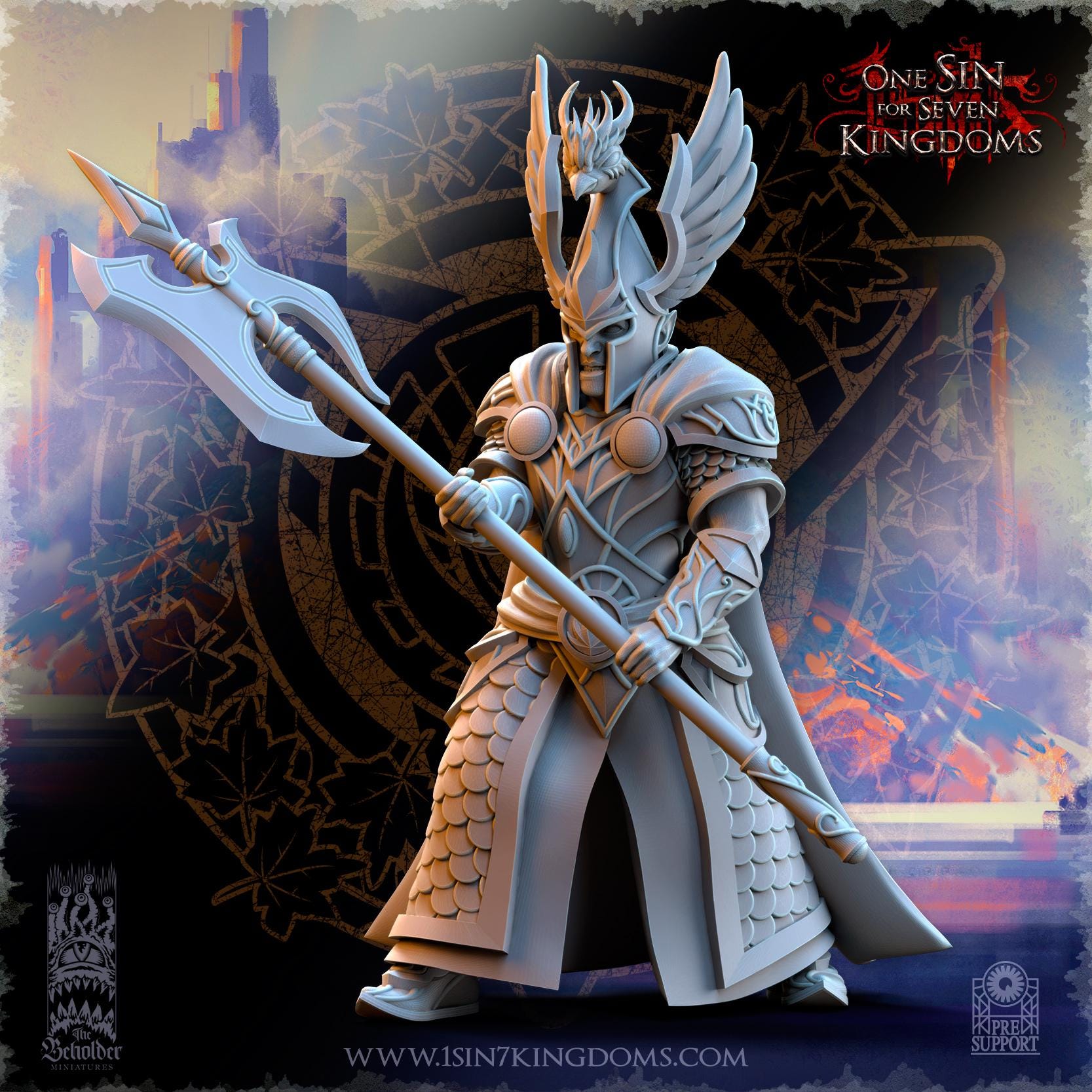 Silvermoor Elves Searing Bird Guardians - in 12k- TheBeholderMiniatures