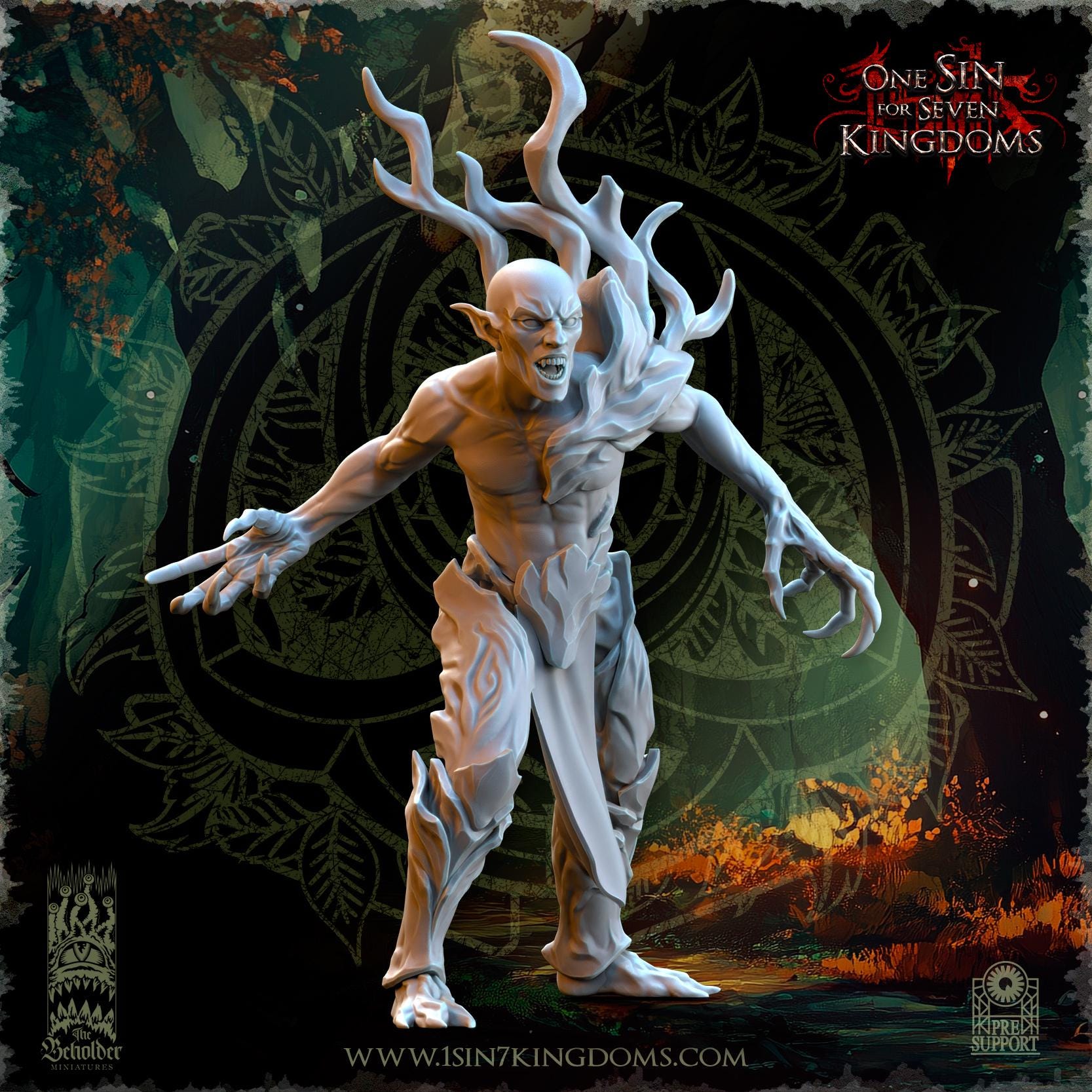 Evergreen Elves Invocations of the Forest - in 12k- by TheBeholderMiniatures
