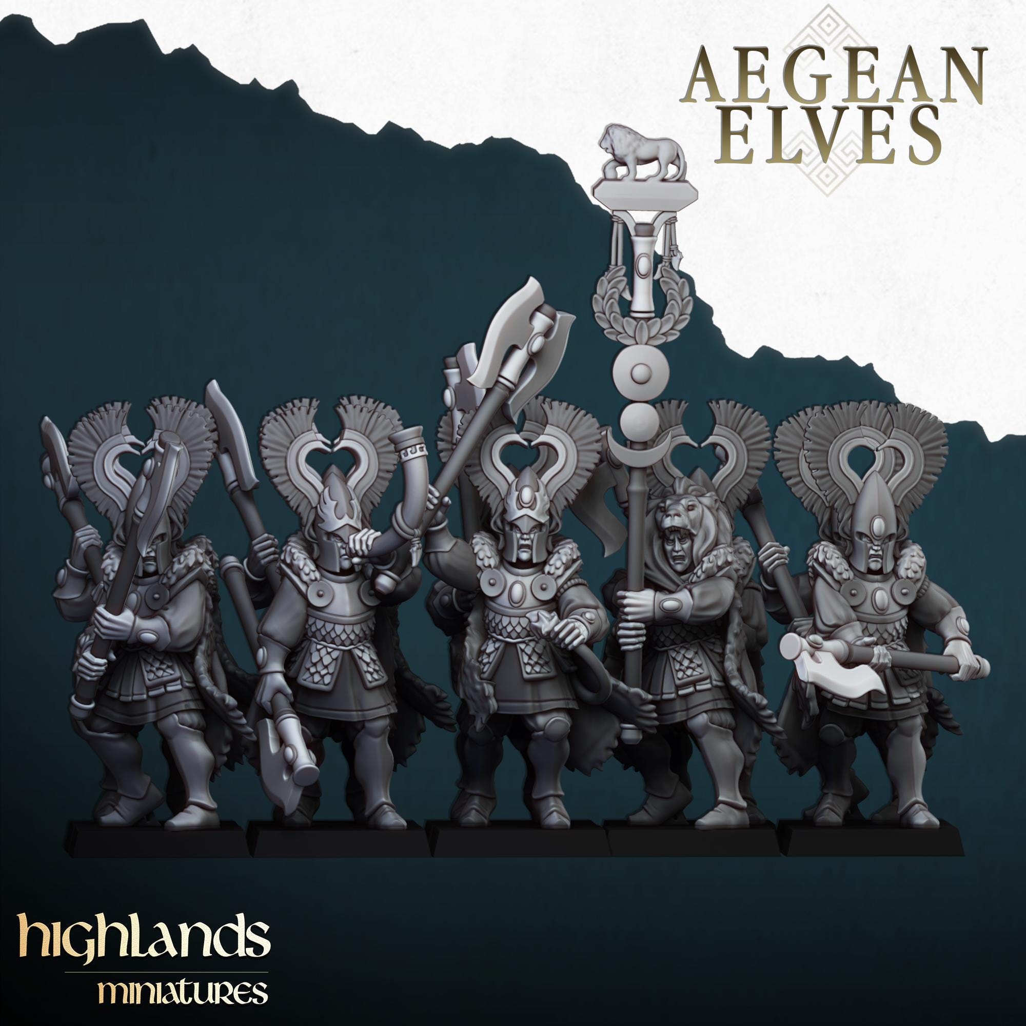 Nemean Lions  - in 12k- by Highlands Miniatures