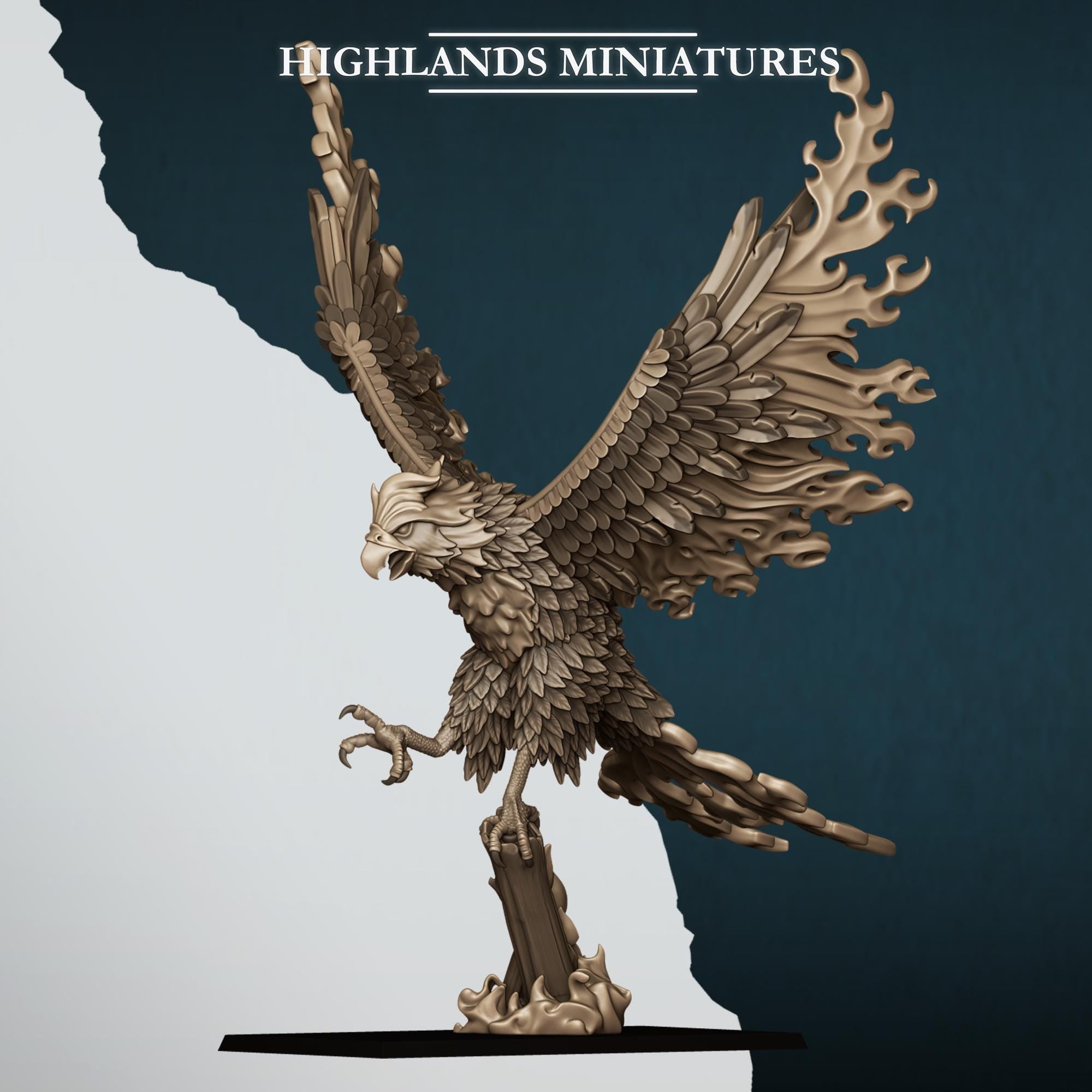 Fire and Ice Phoenix  - in 12k- by Highlands Miniatures