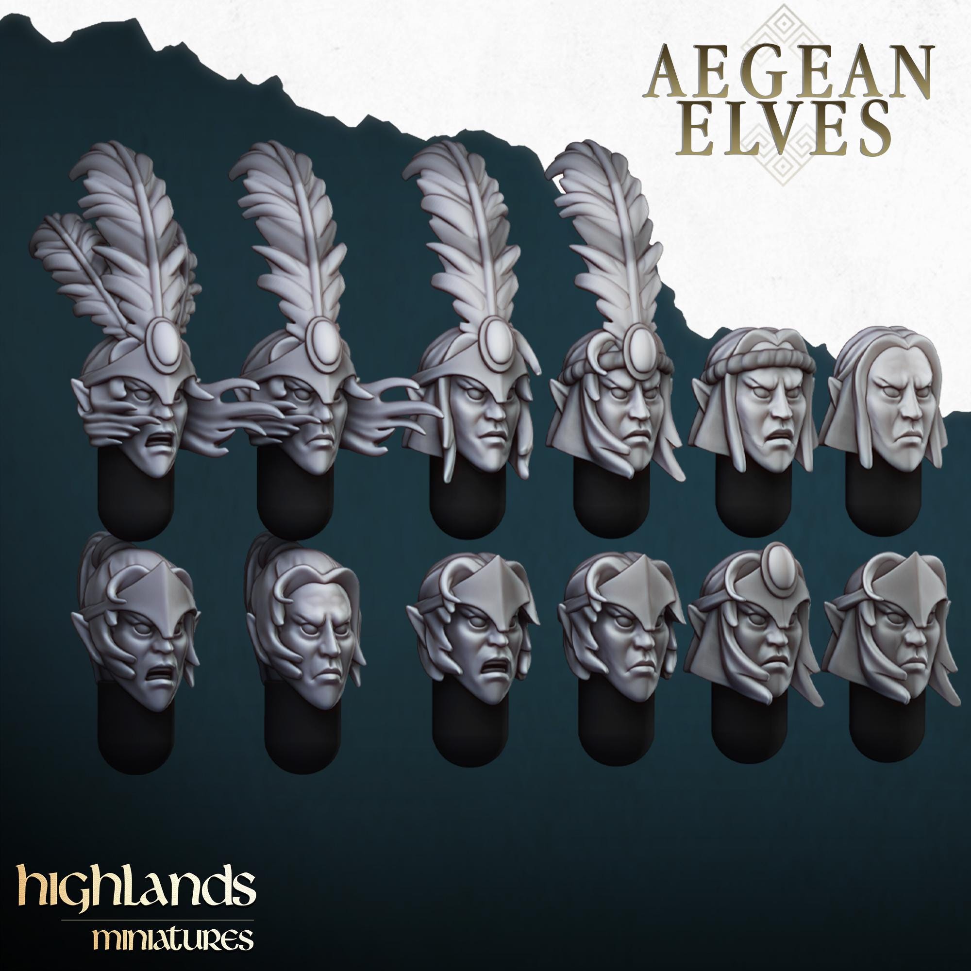 Aegean Elves Archers  - in 12k- by Highlands Miniatures