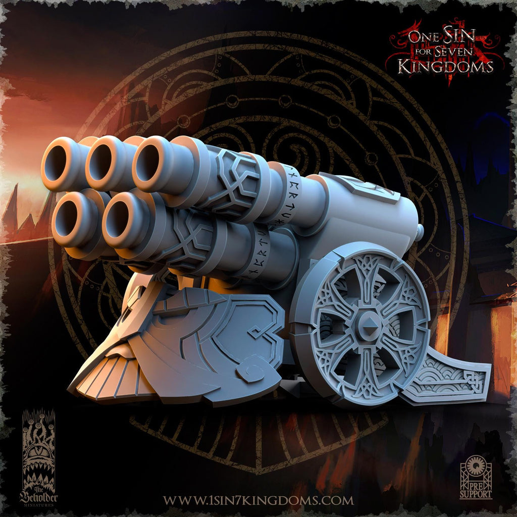 dwarven kingdom volcano battery - in 12k by TheBeholderMiniatures
