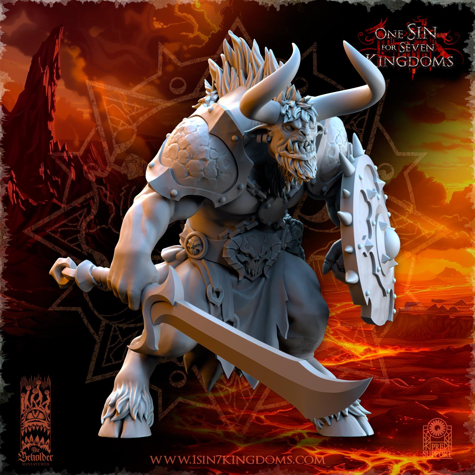 Realms of Mayhem Minotaurs - in 12k by TheBeholderMiniatures