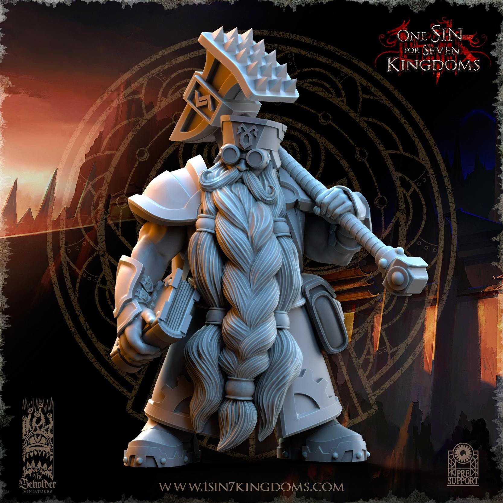 Dwarven Kingdoms War Engineers - in 12k- by TheBeholderMiniatures