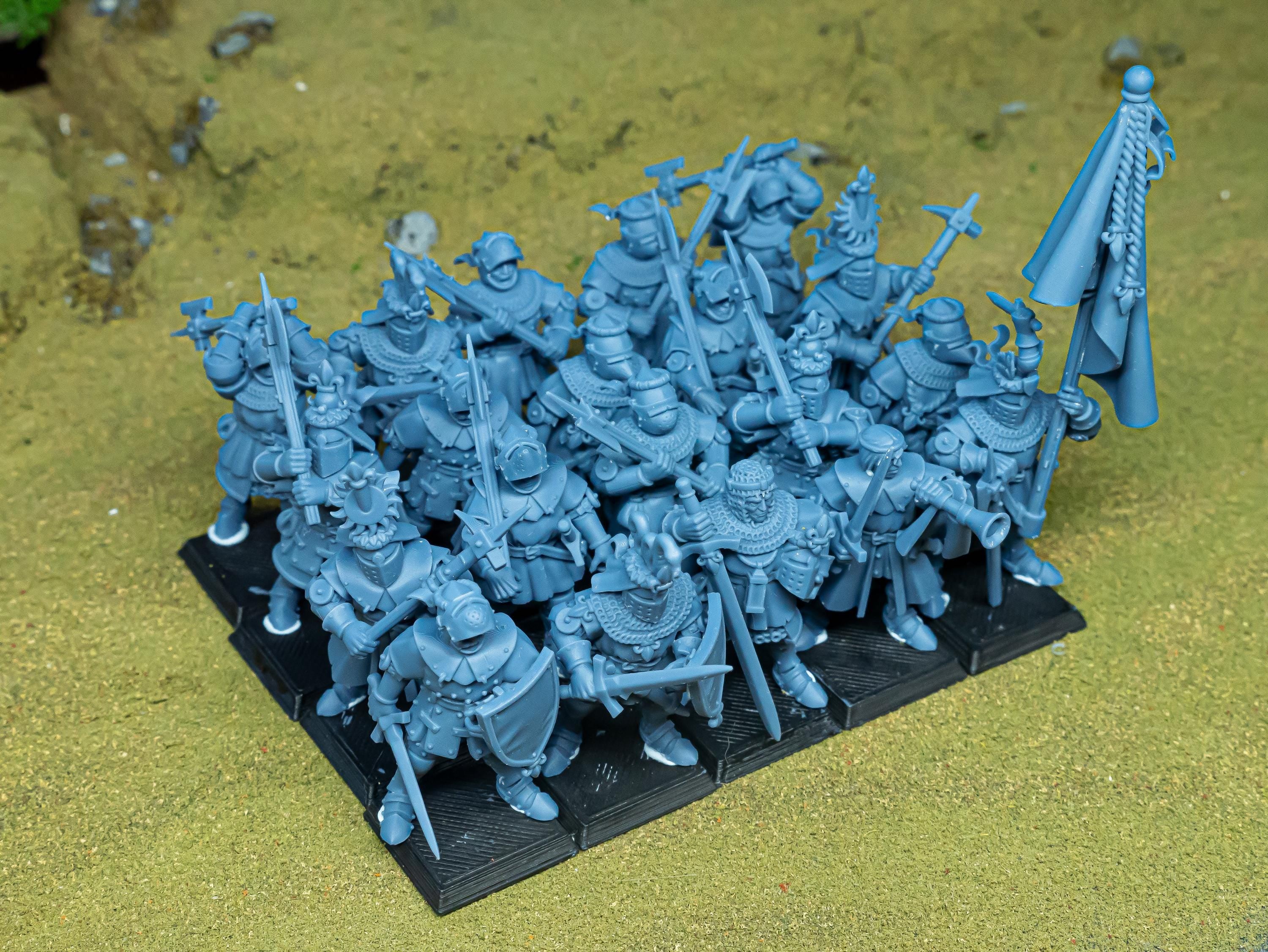 Knights of Gallia on Foot Unit - in 12k- by Highlands Miniatures