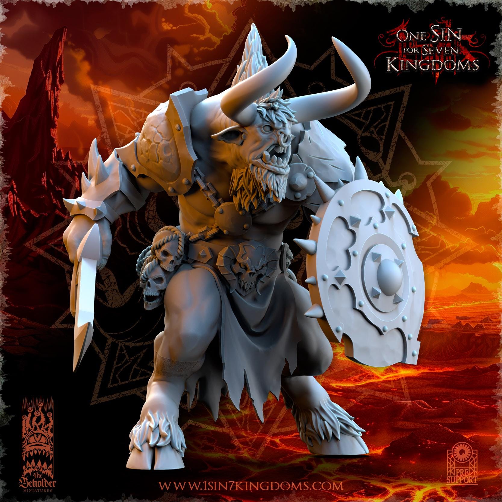 Realms of Mayhem Minotaurs - in 12k by TheBeholderMiniatures