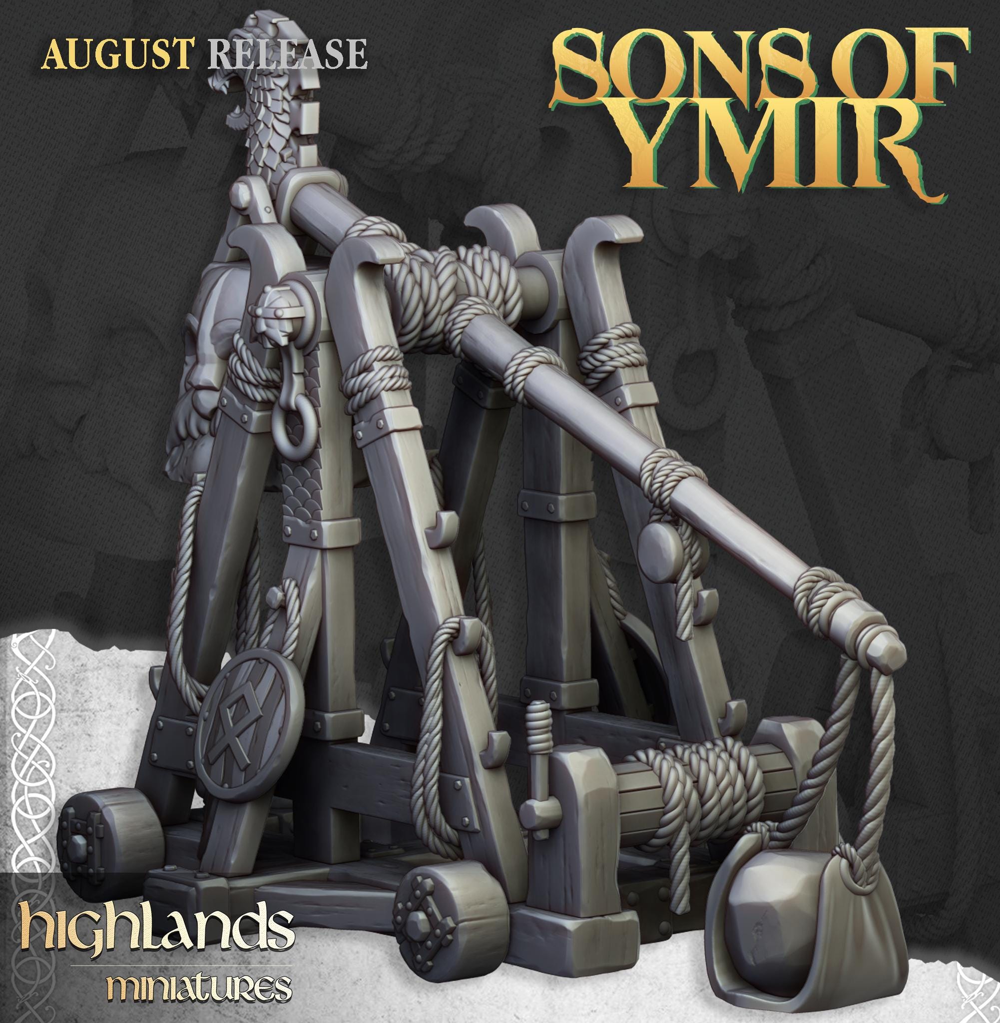 Dwarf Old Siege Engines - in 12k- by Highlands Miniatures