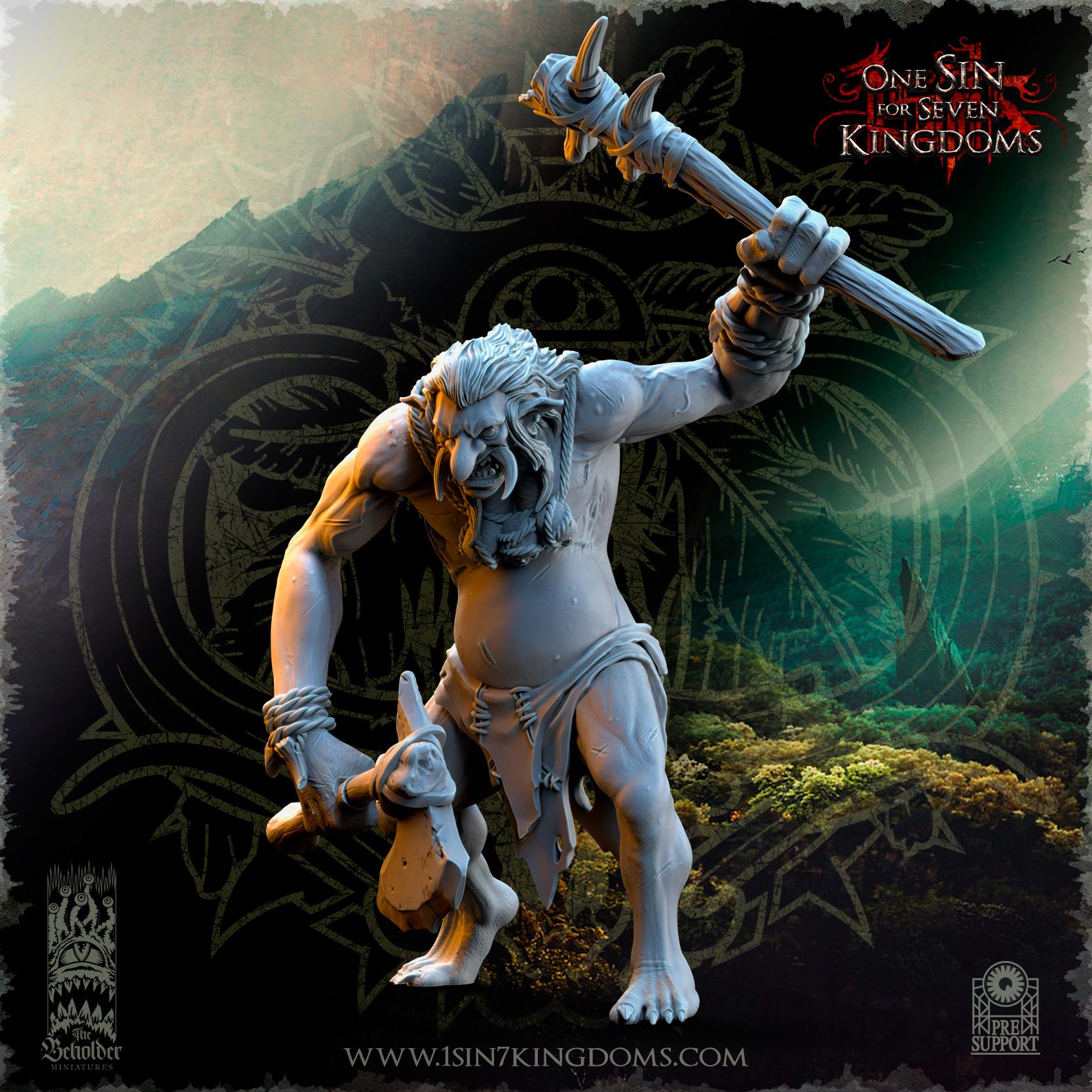Mountain Trolls  - in 12k- by TheBeholderMiniatures